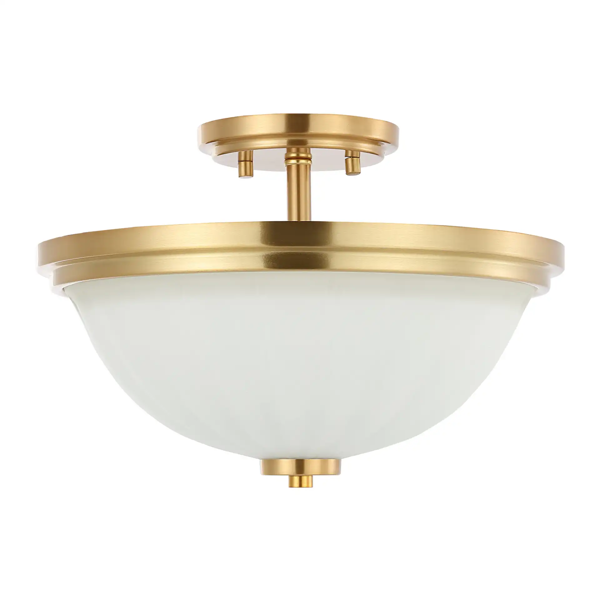 Okami Flush Mount in Brass, detail view
