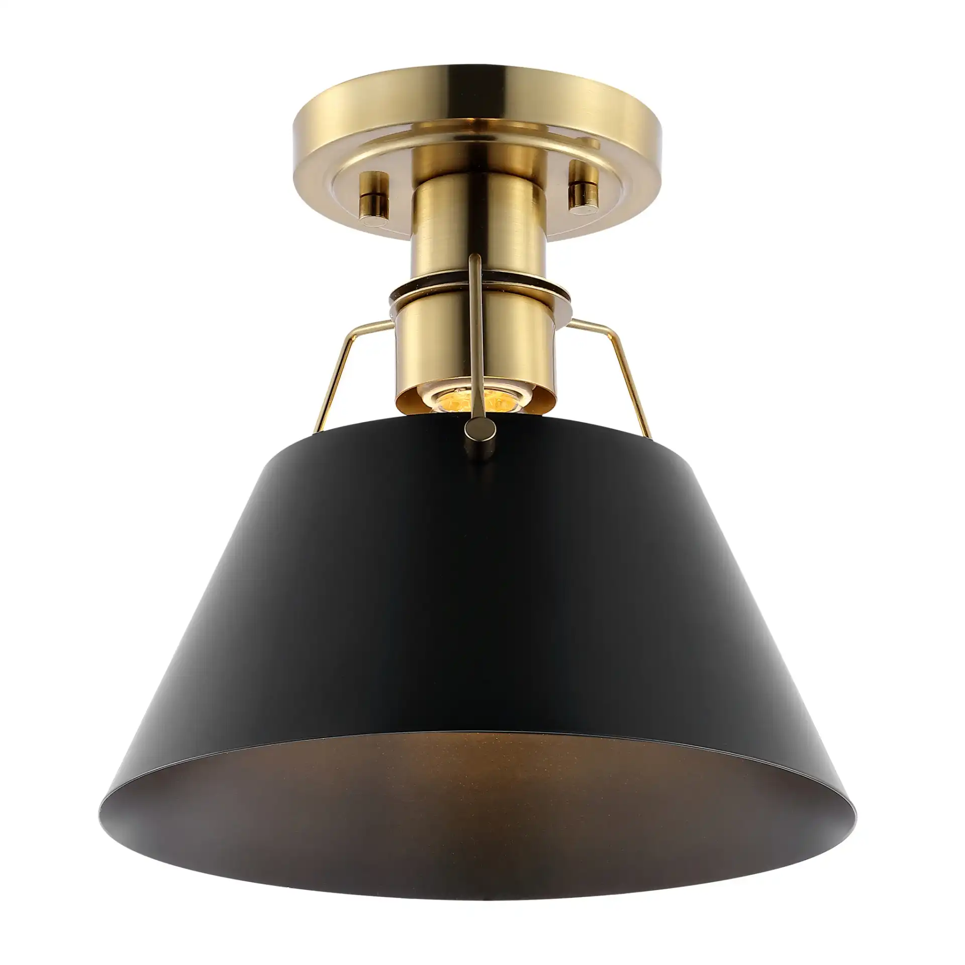 Mazelle Flush Mount in Black / Brass