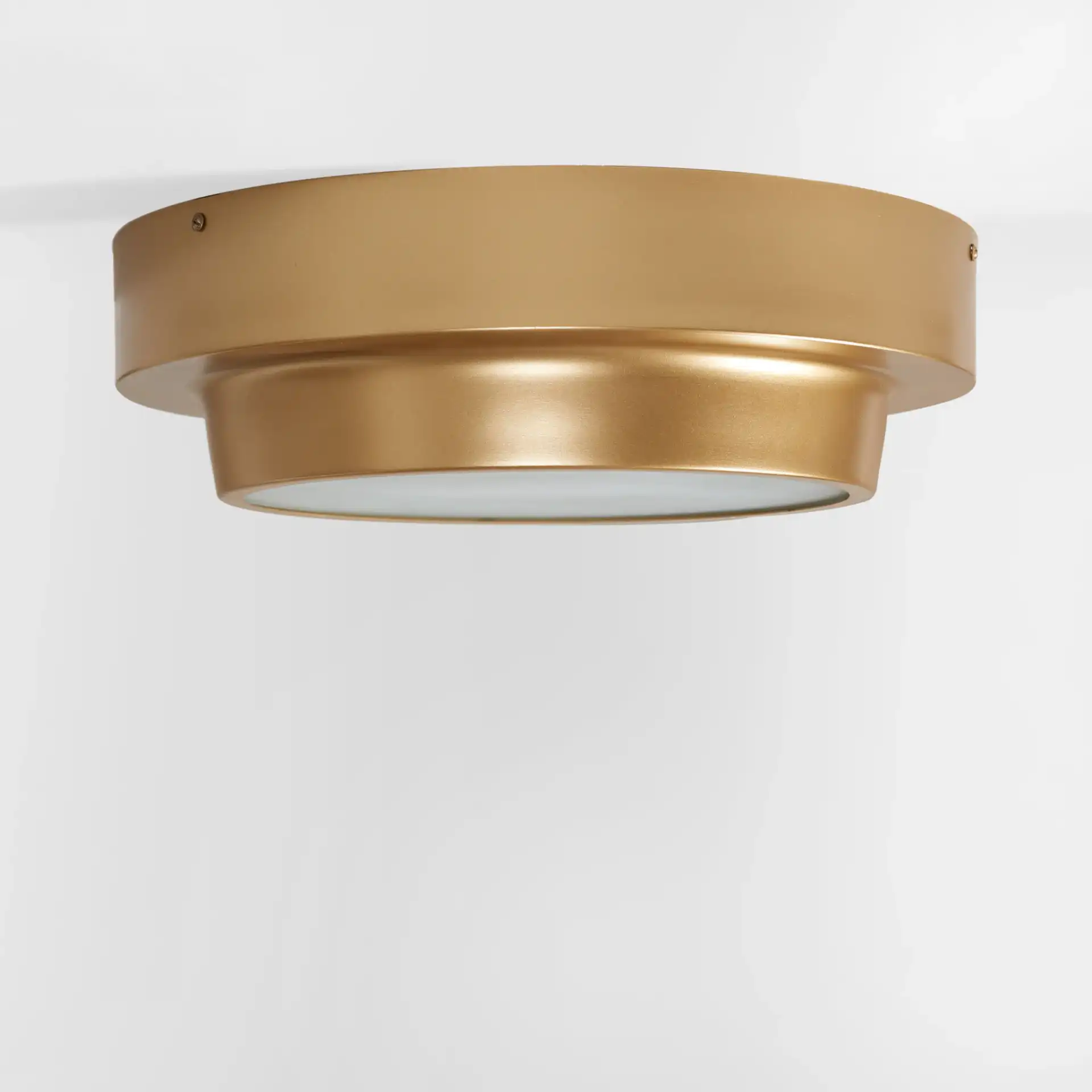 Laius Two-Light Flush Mount in Gold, detail view