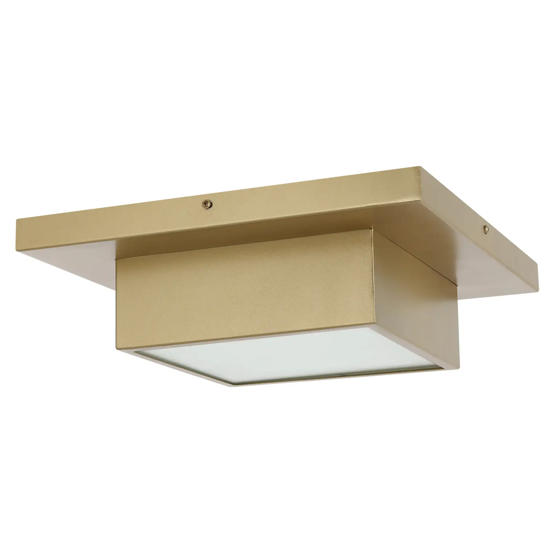 Kylin Two-Light Flush Mount in Gold, detail view