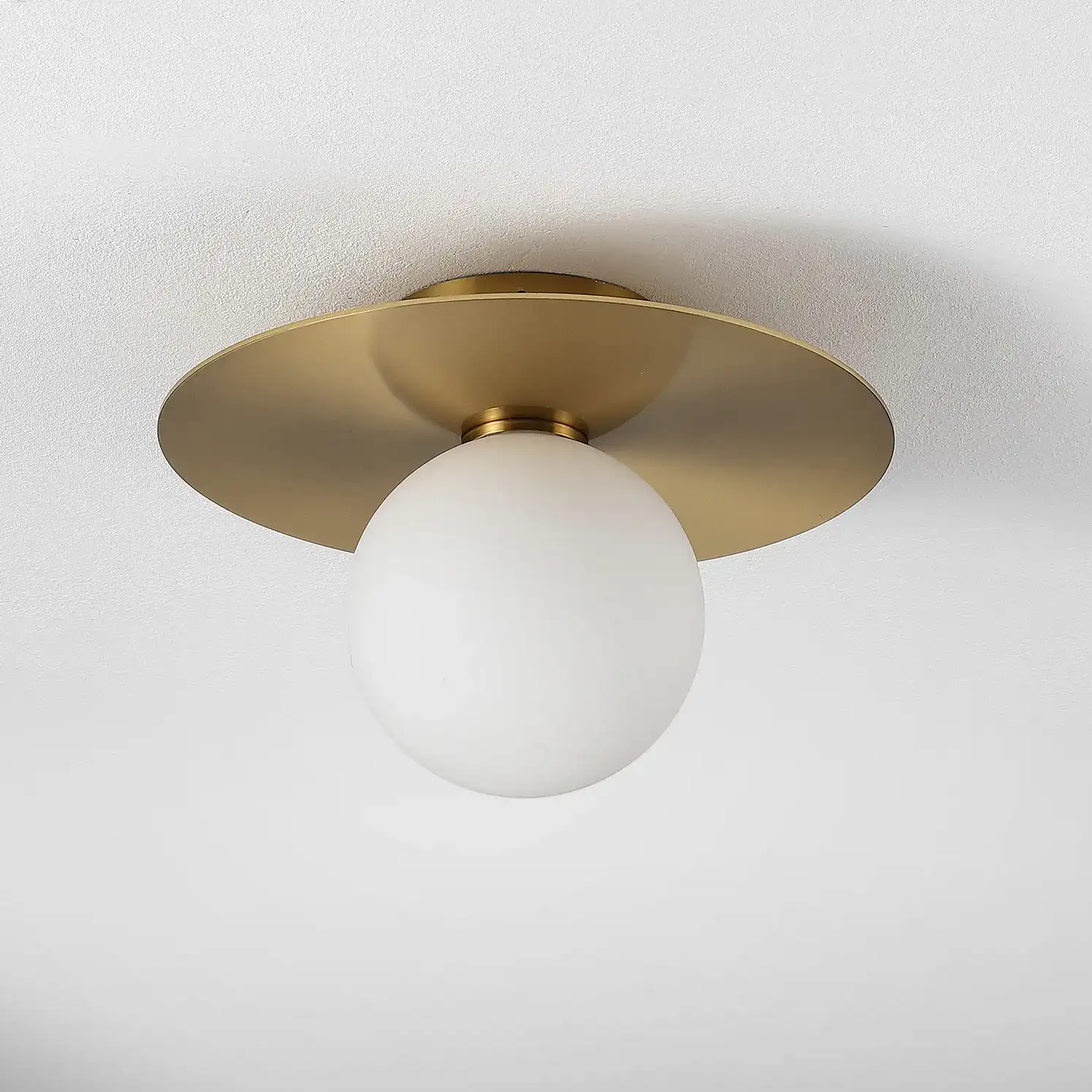 Finlay Flush Mount in Gold, detail view