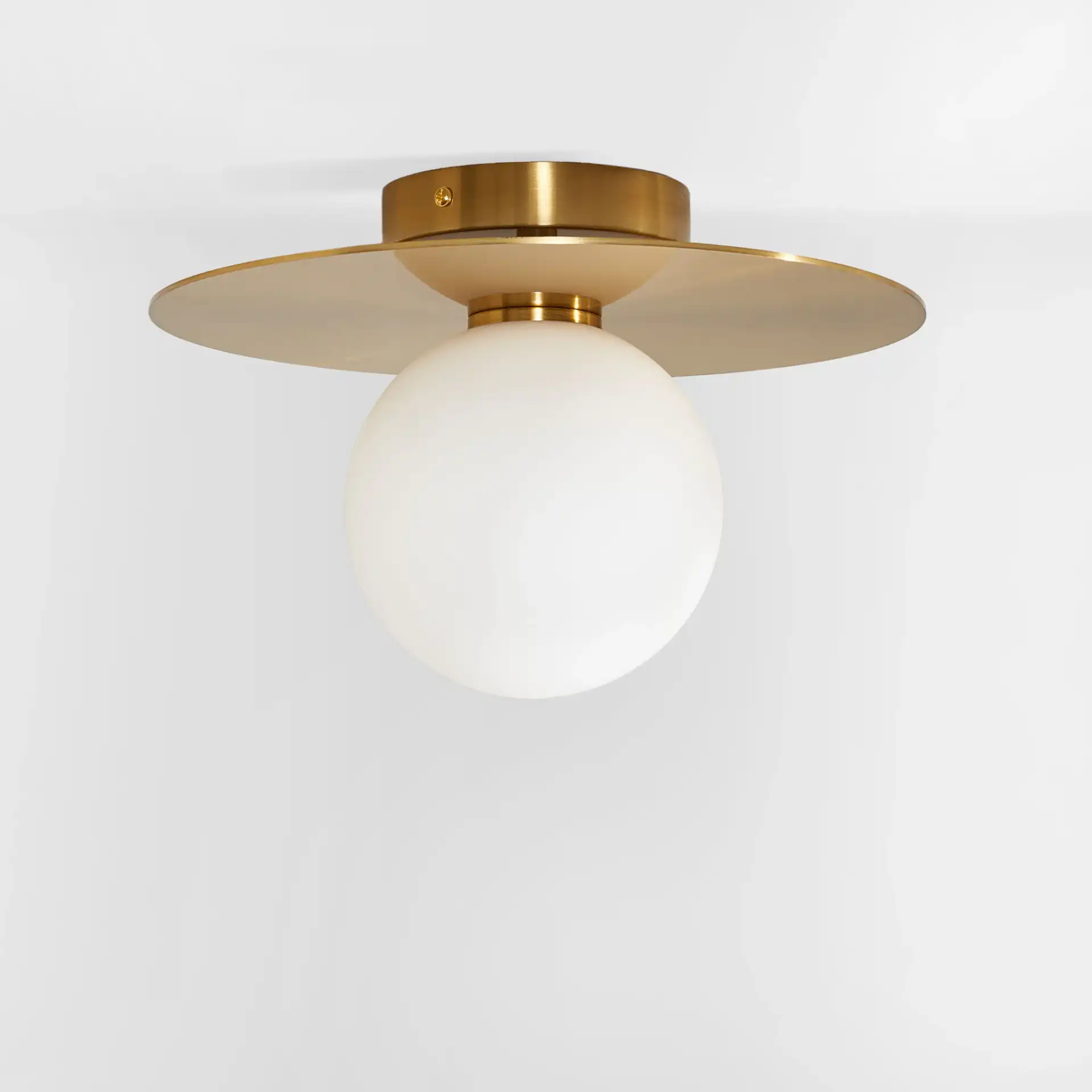 Finlay Flush Mount in Gold, detail view