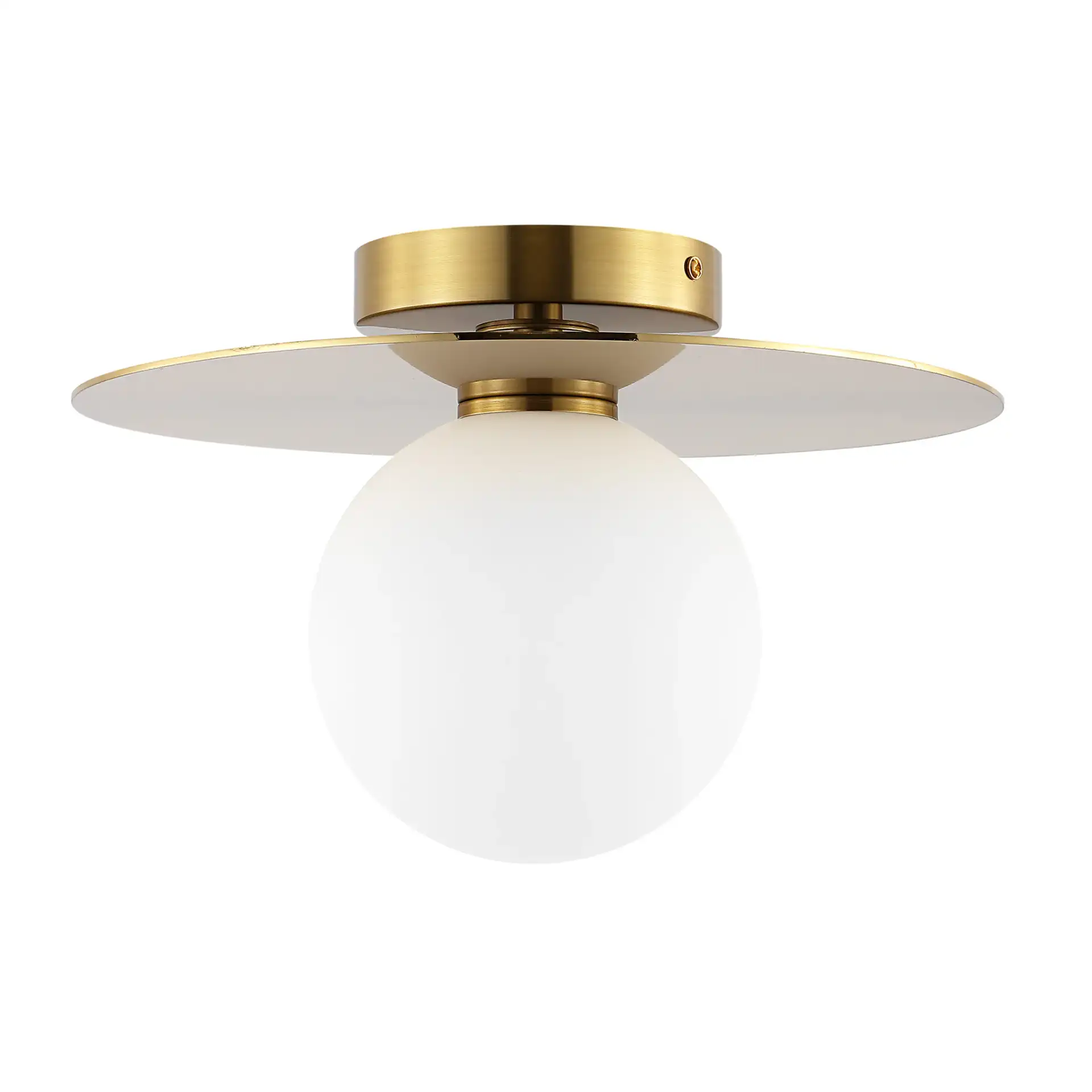 Finlay Flush Mount in Gold, detail view