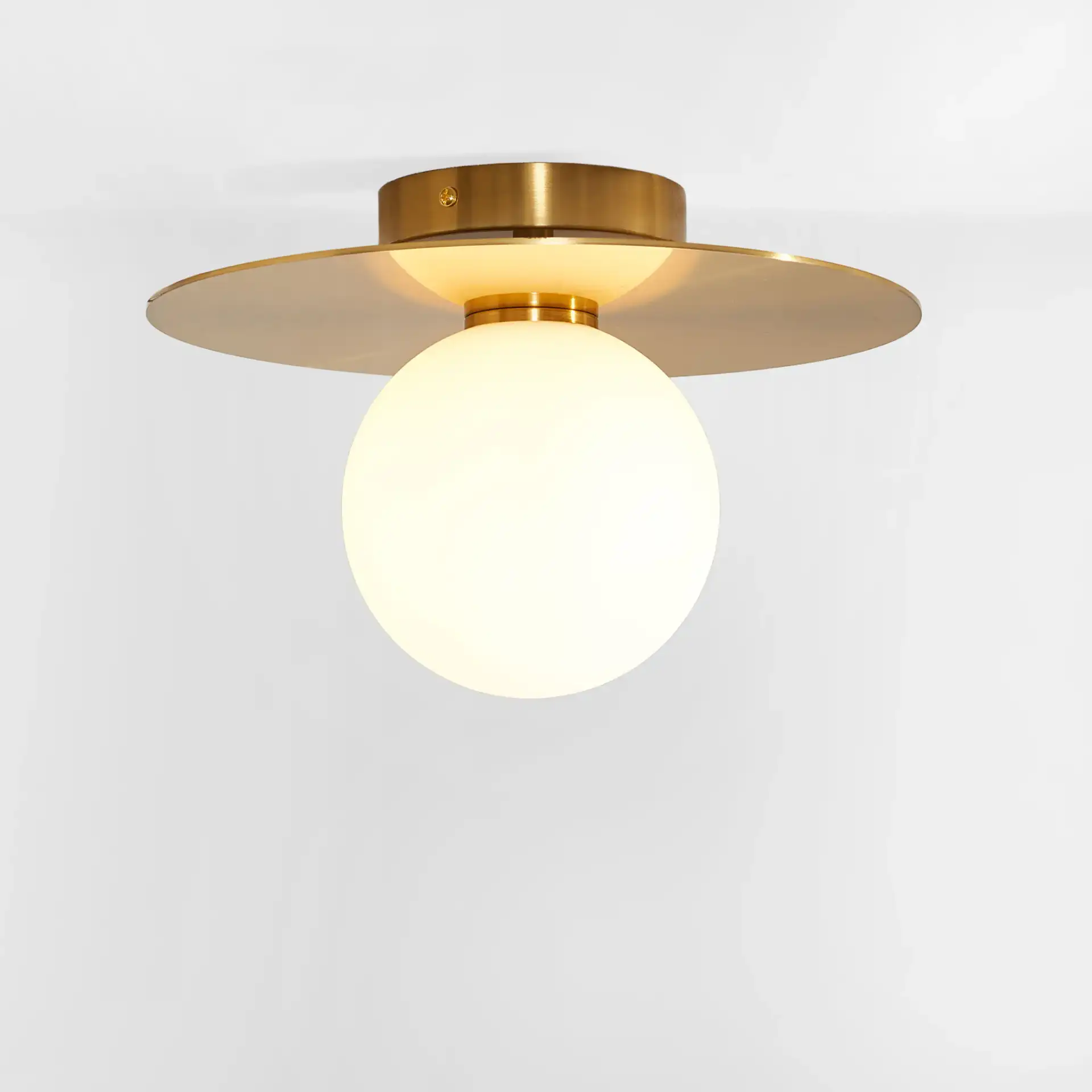 Finlay Flush Mount in Gold, detail view