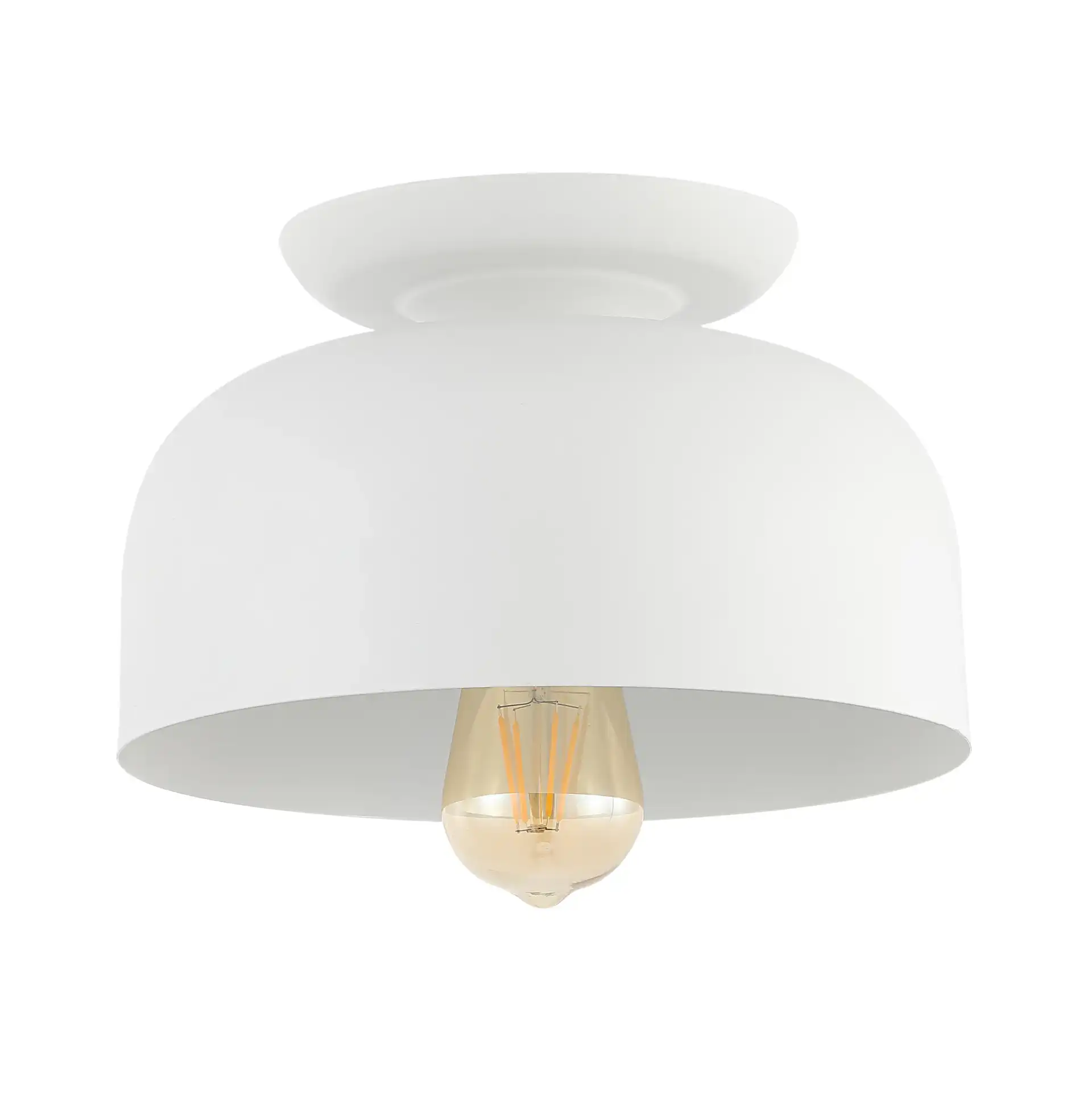 Danica Flush Mount in White, detail view