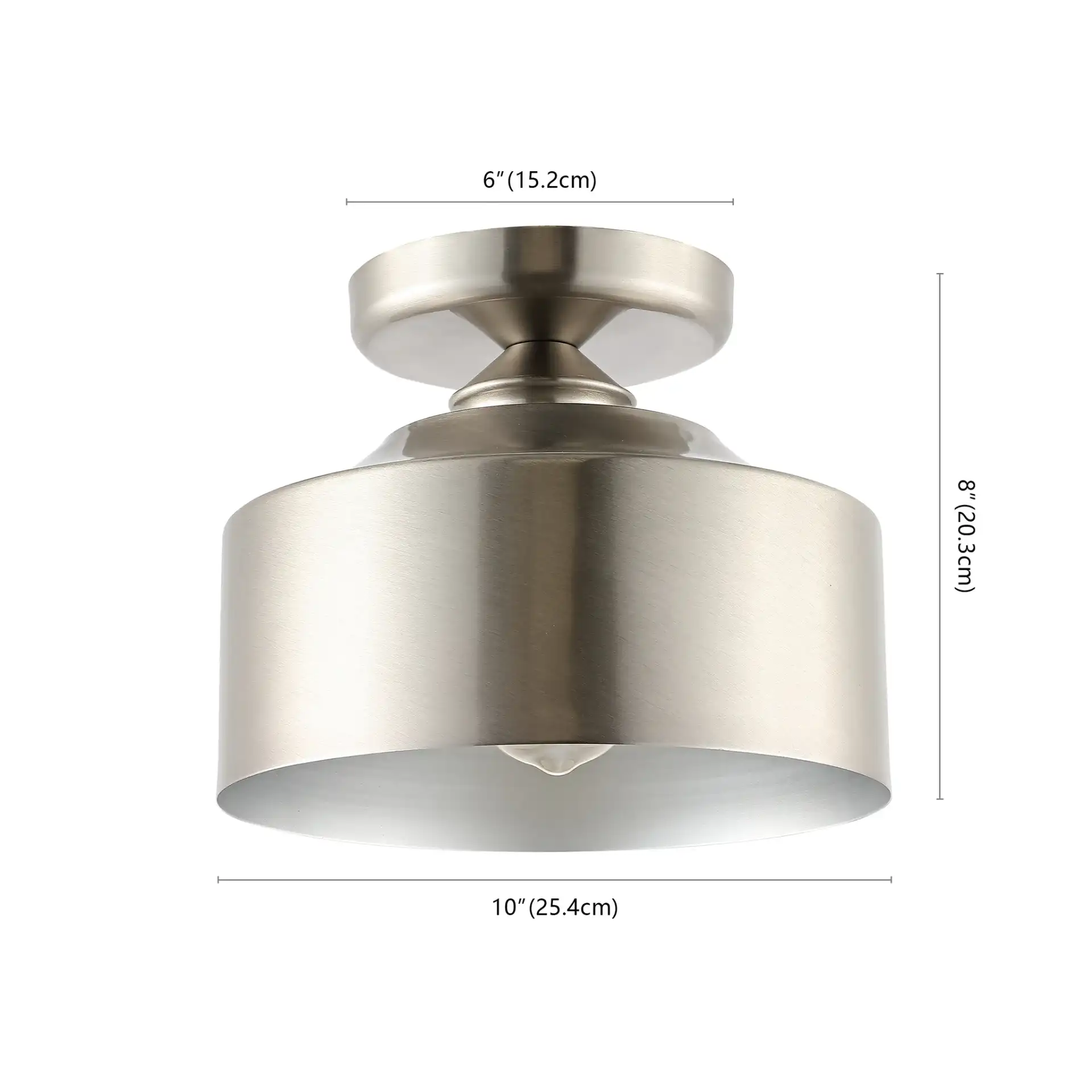 Fenton Flush Mount in Nickel, detail view