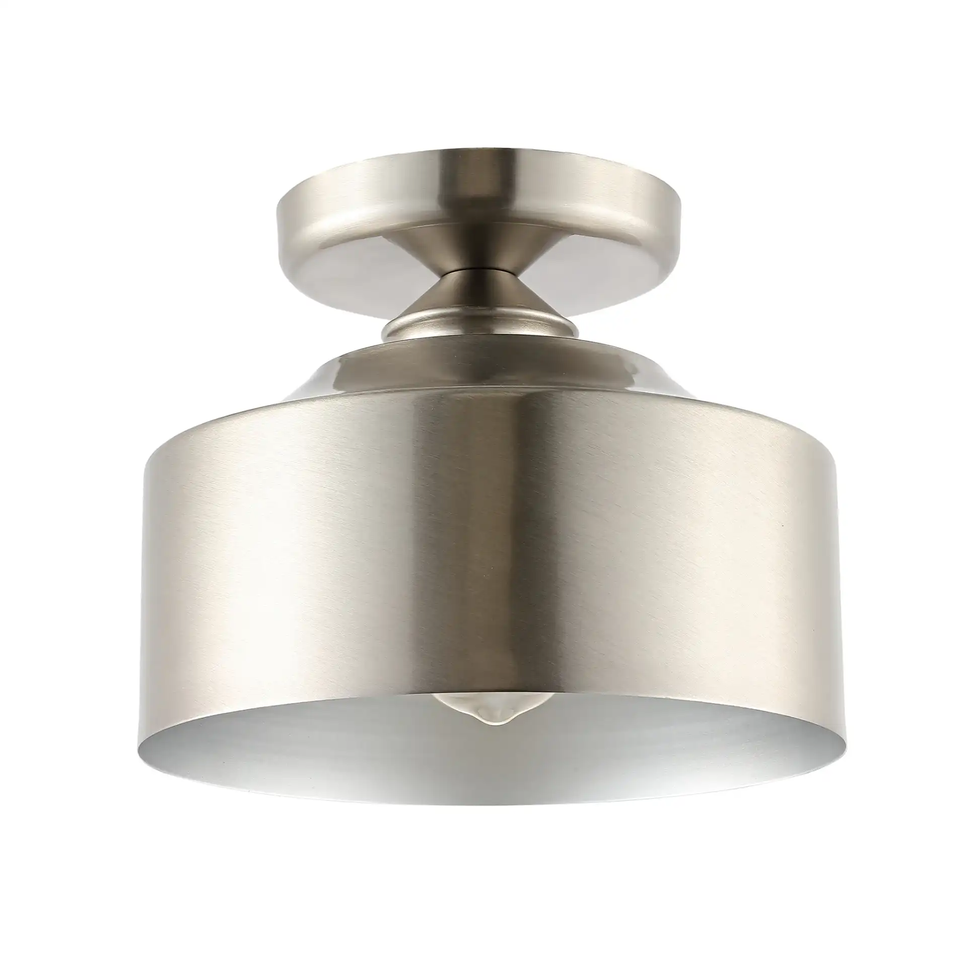 Fenton Flush Mount in Nickel, detail view