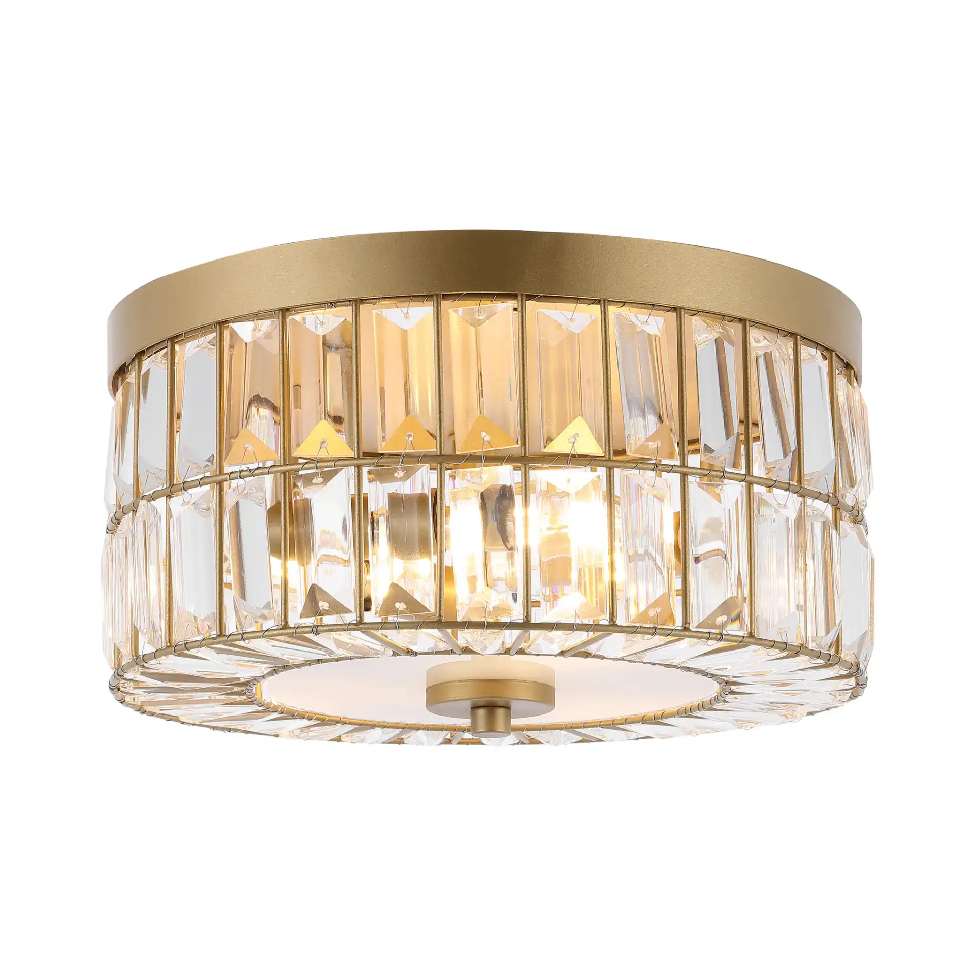 Parda Three-Light Flush Mount in Brass