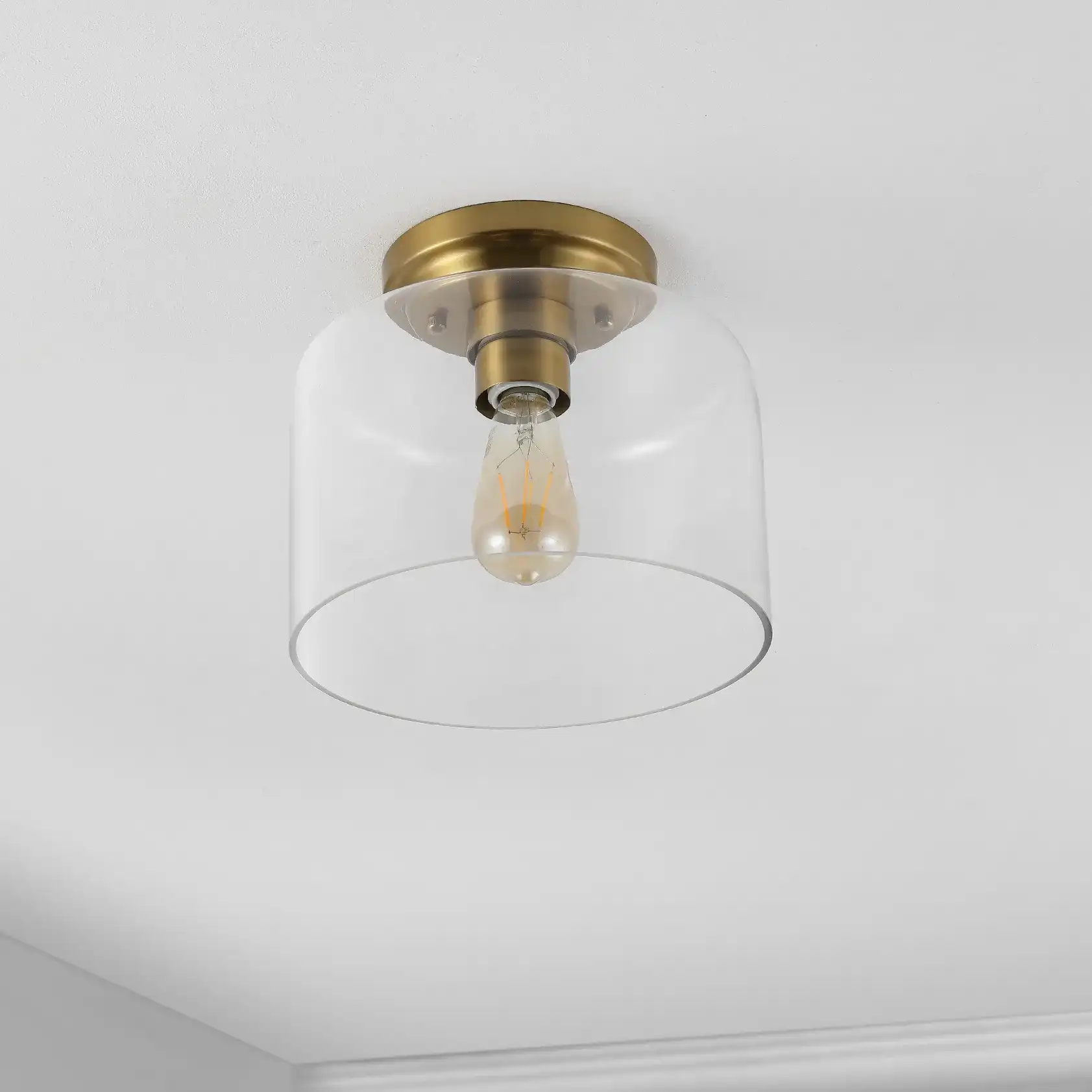 Rianne Flush Mount in Black, detail view