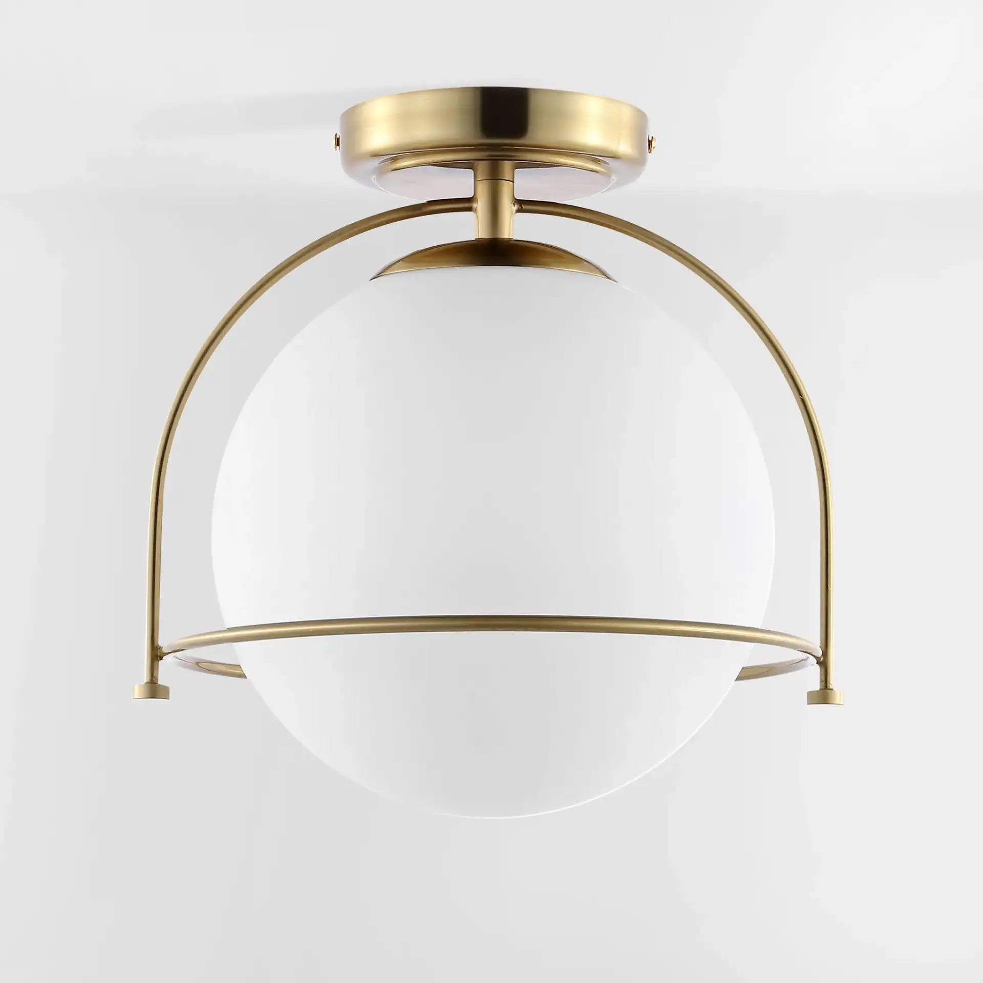 Valise Flush Mount in Gold / White, detail view