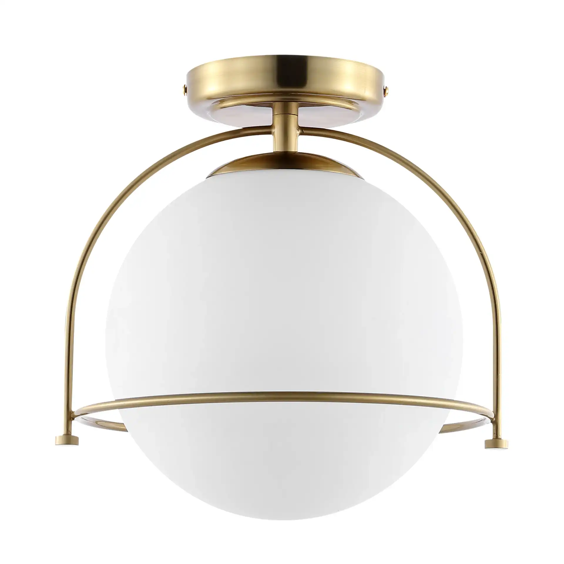 Valise Flush Mount in Gold / White, detail view