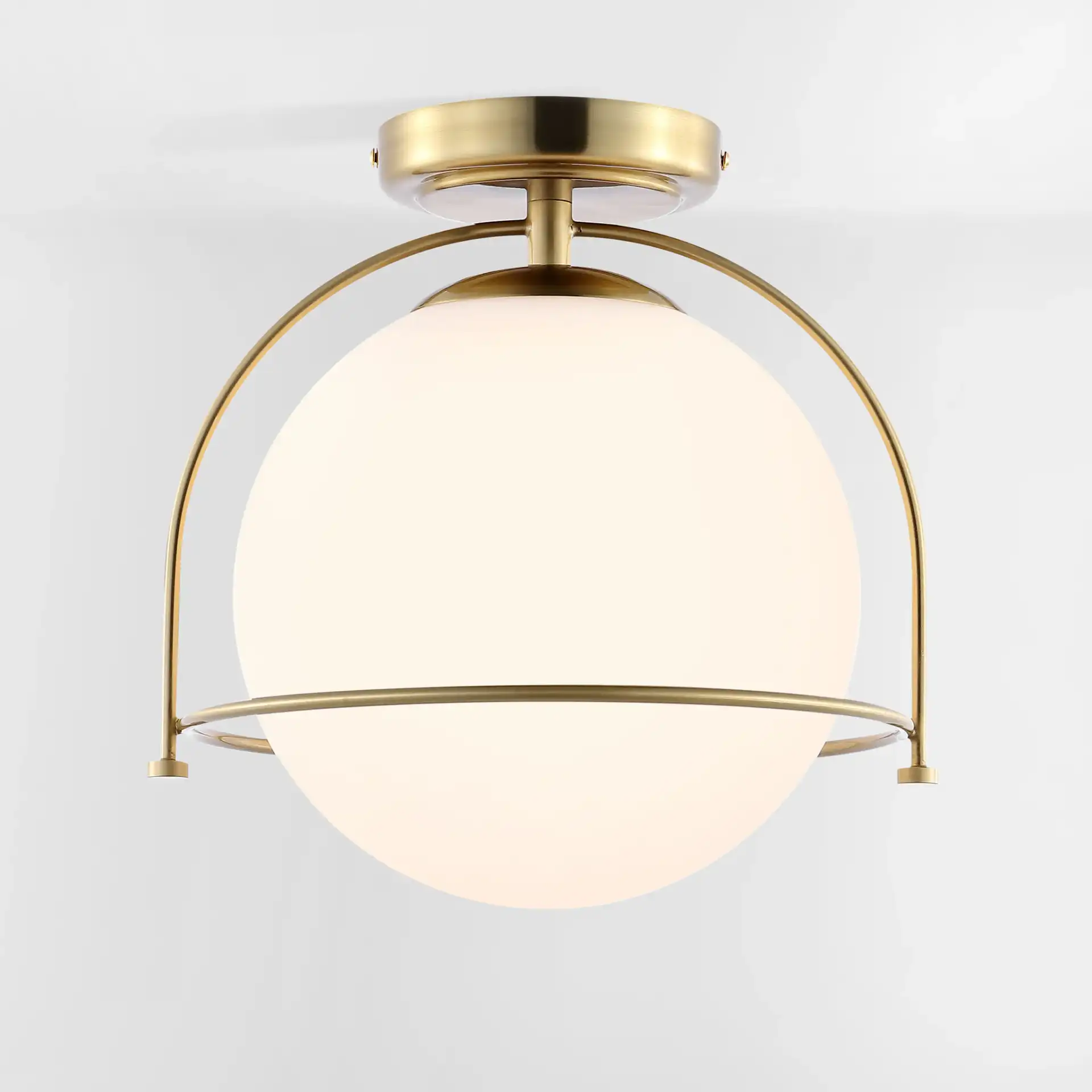 Valise Flush Mount in Gold / White, detail view