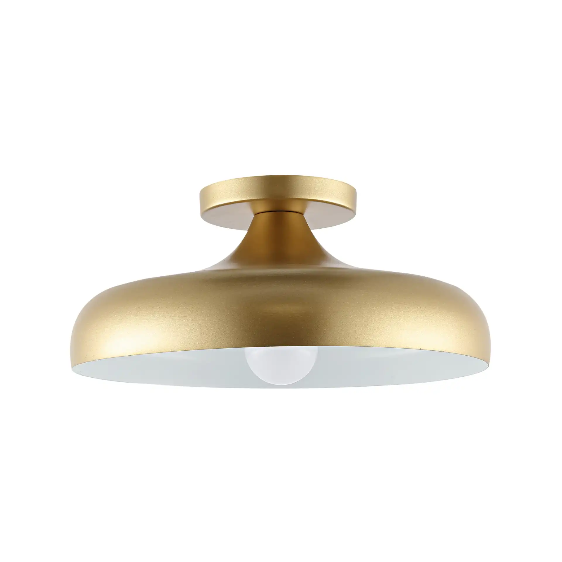 Willet Flush Mount in Gold, detail view