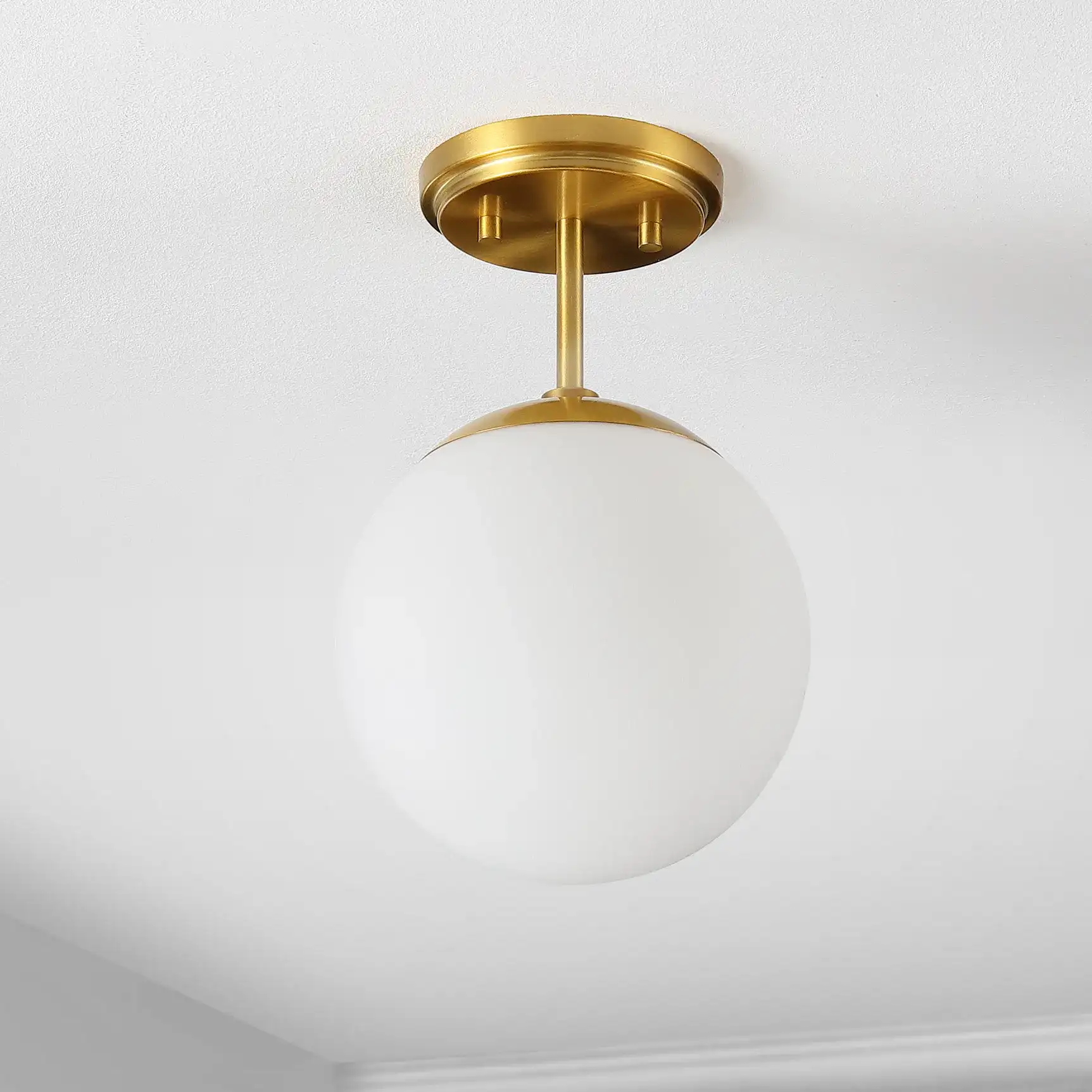 Catori Flush Mount in Brass, detail view