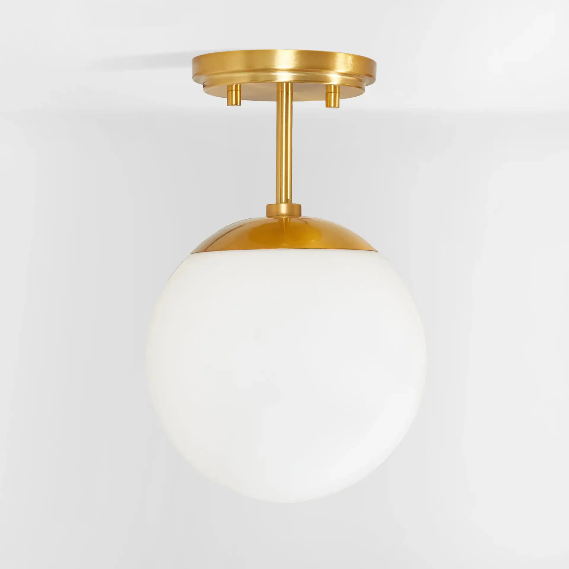 Catori Flush Mount in Brass, detail view