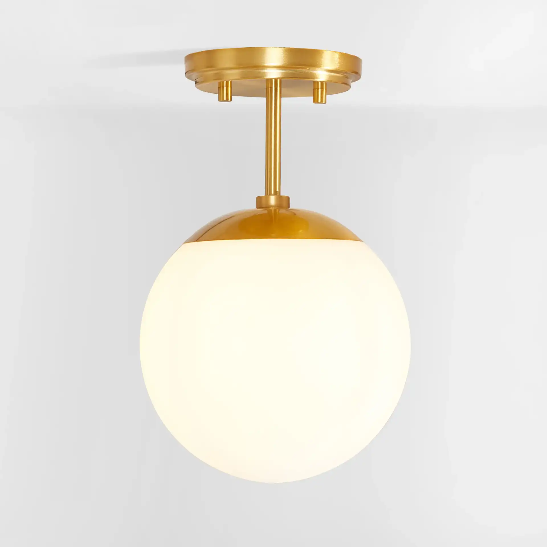 Catori Flush Mount in Brass, detail view