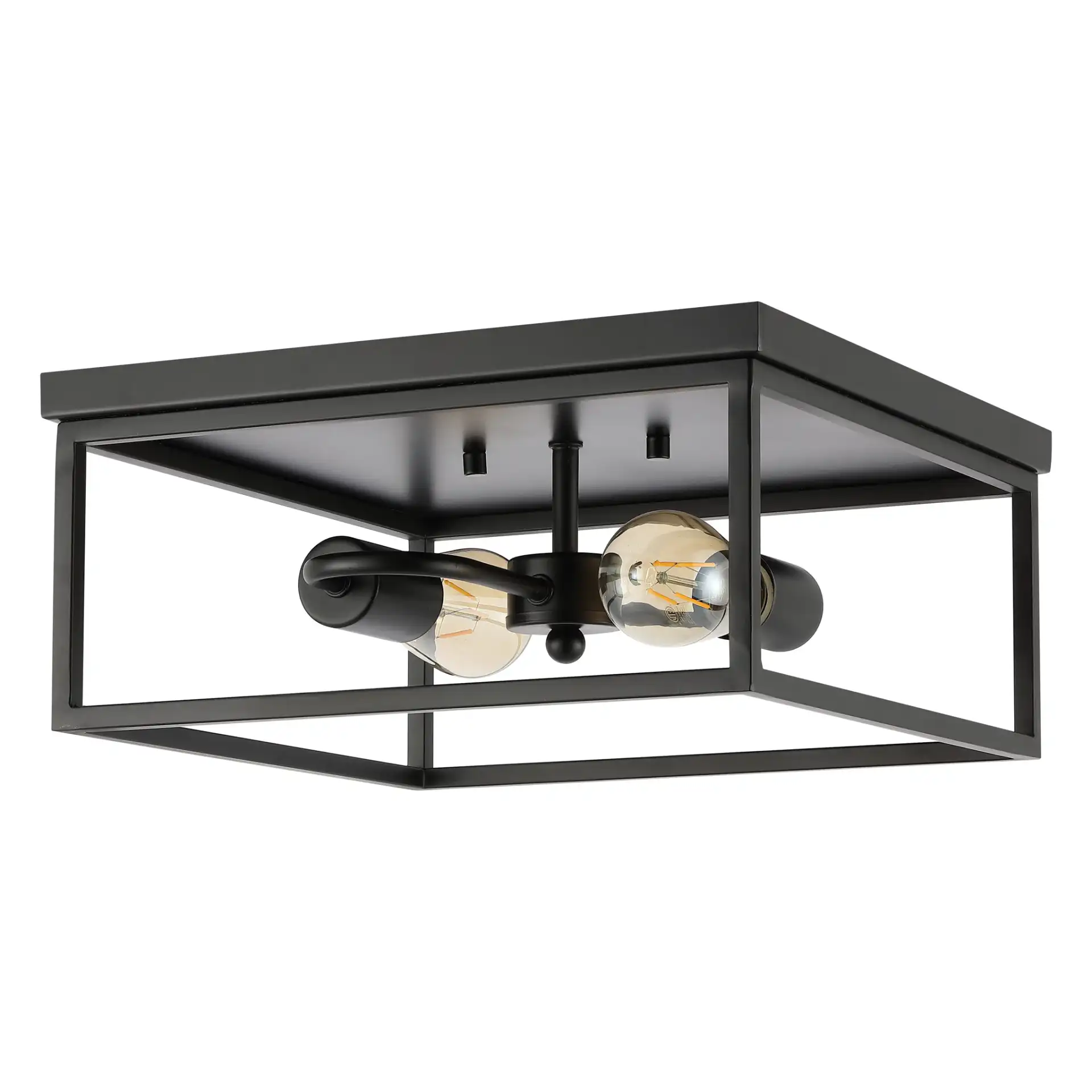 Dunne Flush Mount in Black, detail view