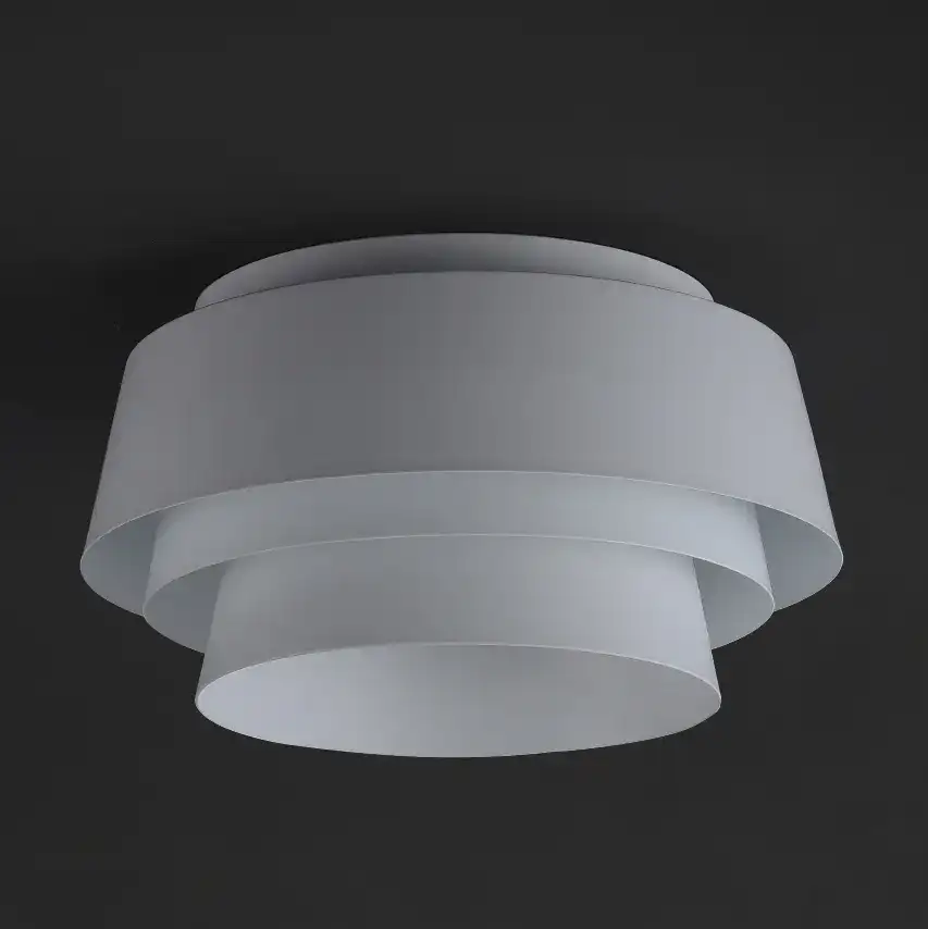 Soraya Three-Light Flush Mount in White, detail view