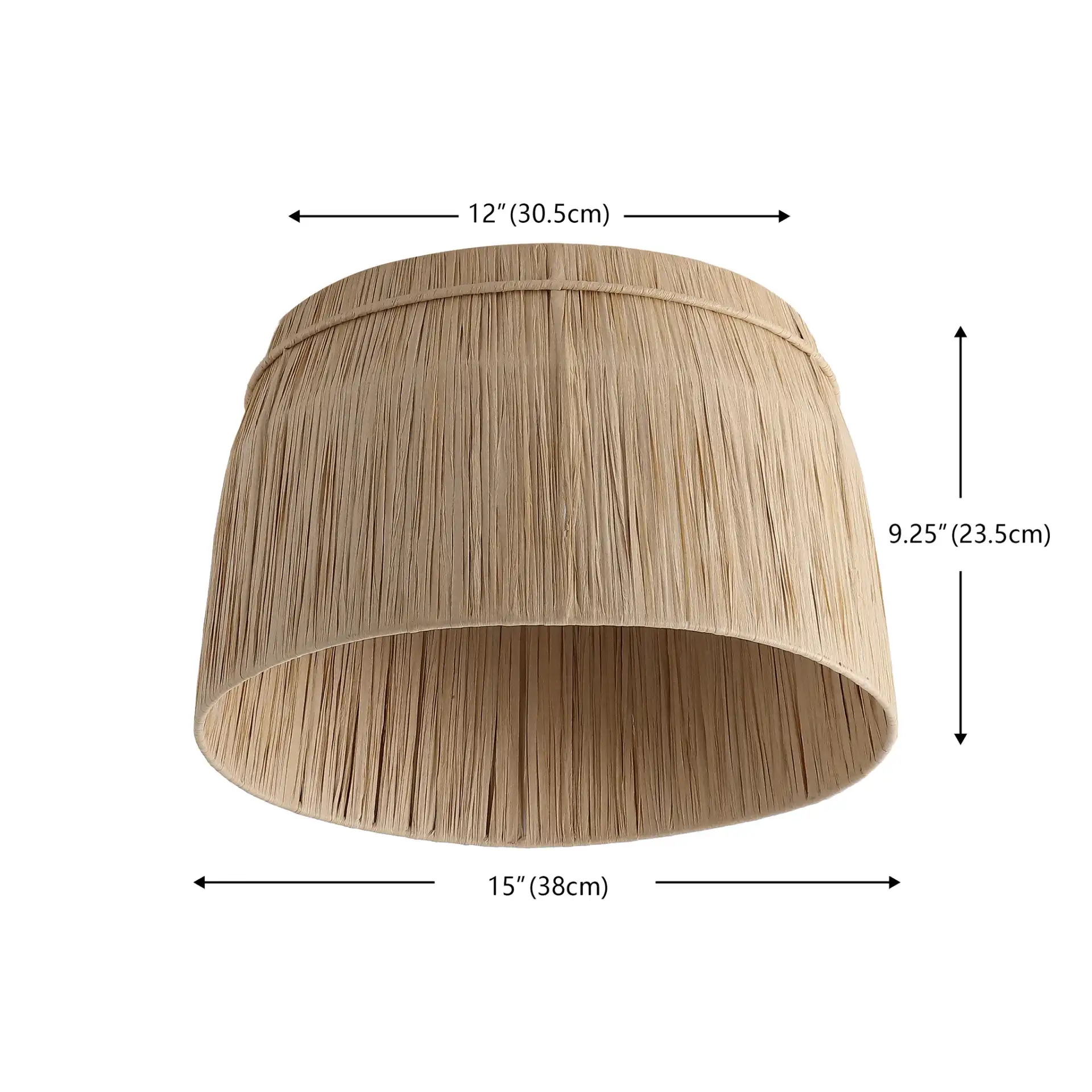 Arlen Flush Mount in Natural, detail view