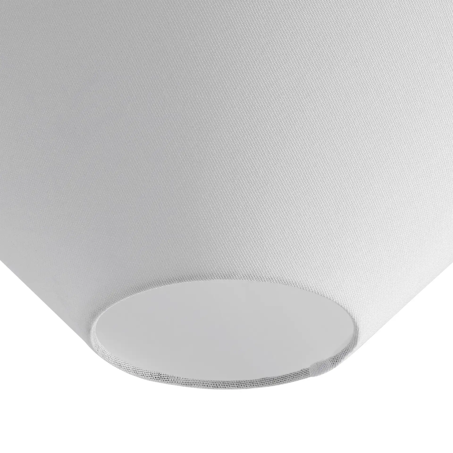 Oisten 18" Flush Mount Light in White / Black in a styled room