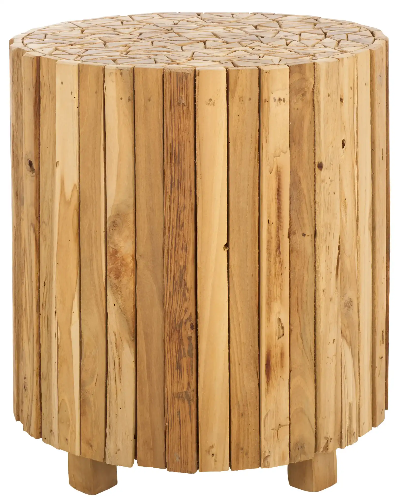 Richmond Round End Table in Medium Oak