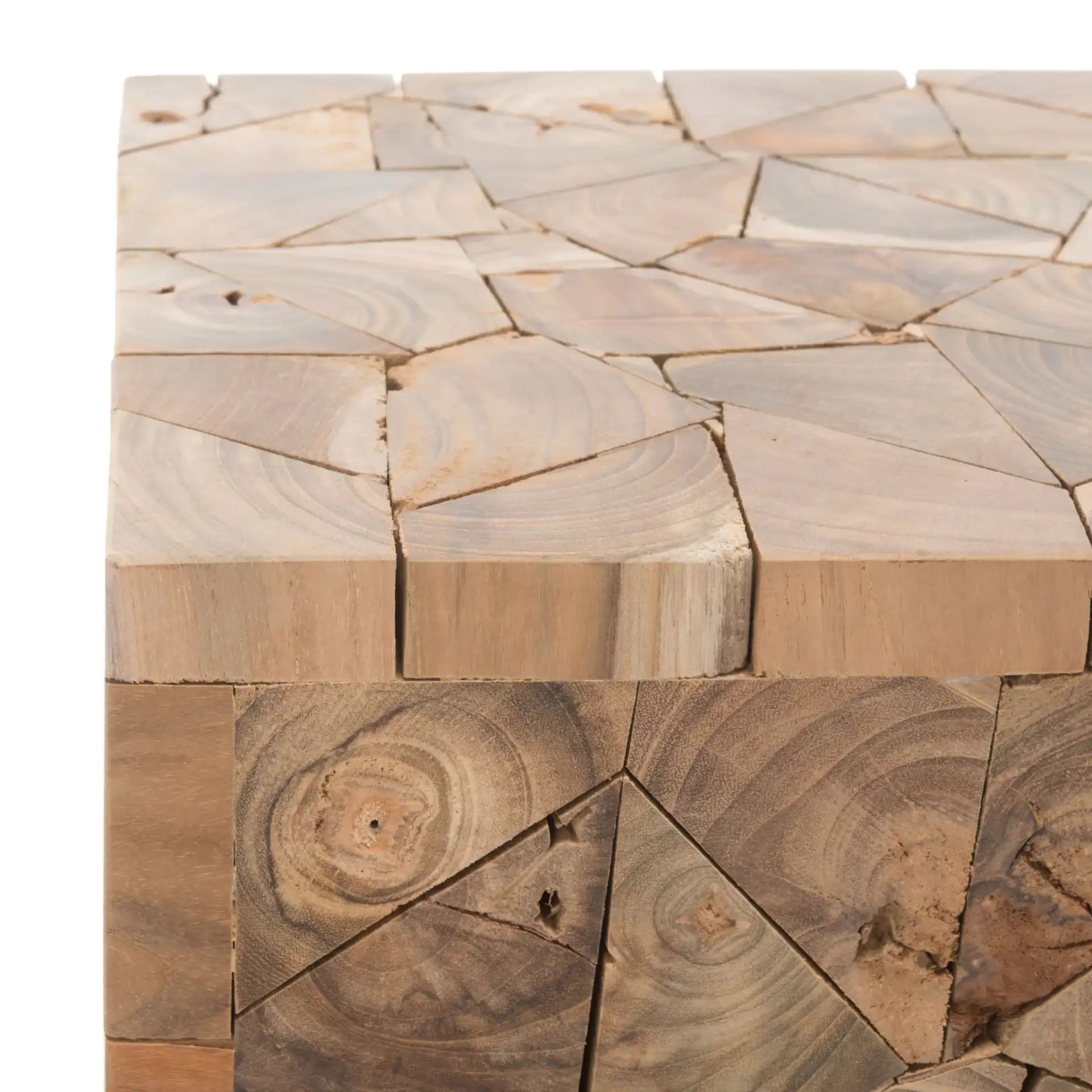 Forbes Square Stool in Medium Oak in a styled room