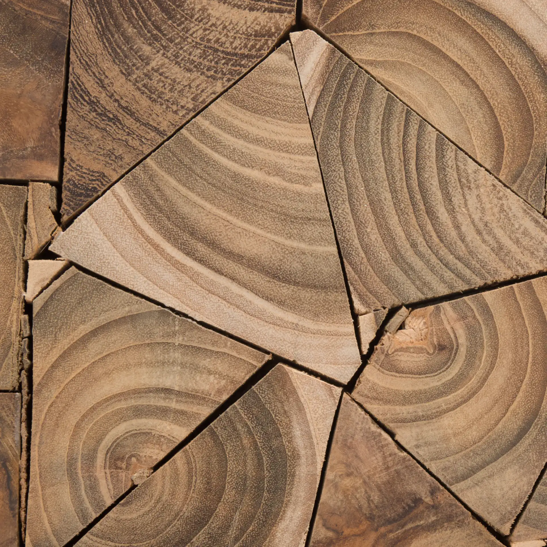 Forbes Square Stool in Medium Oak, detail view