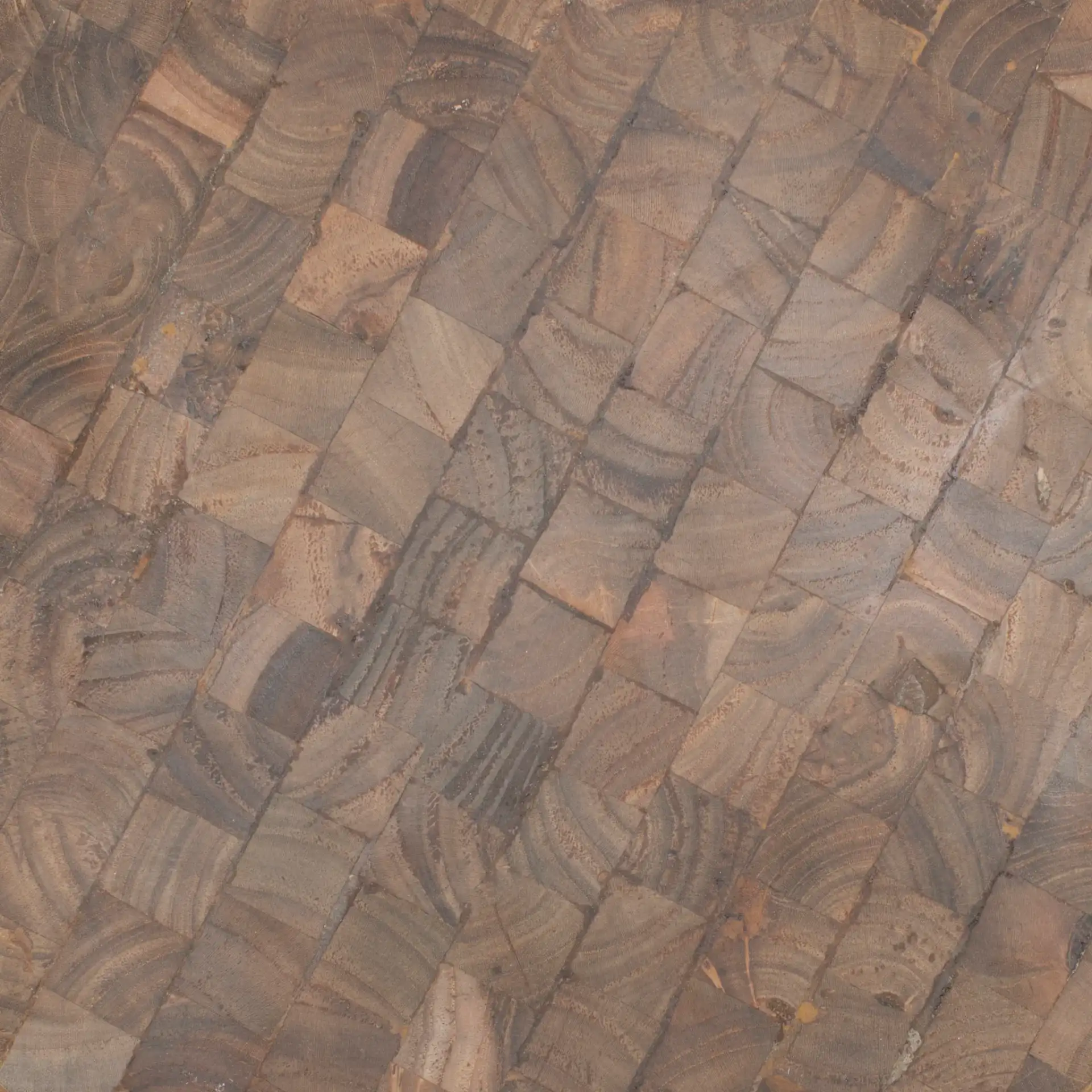 Minadoka Round Stool in Medium Oak, detail view