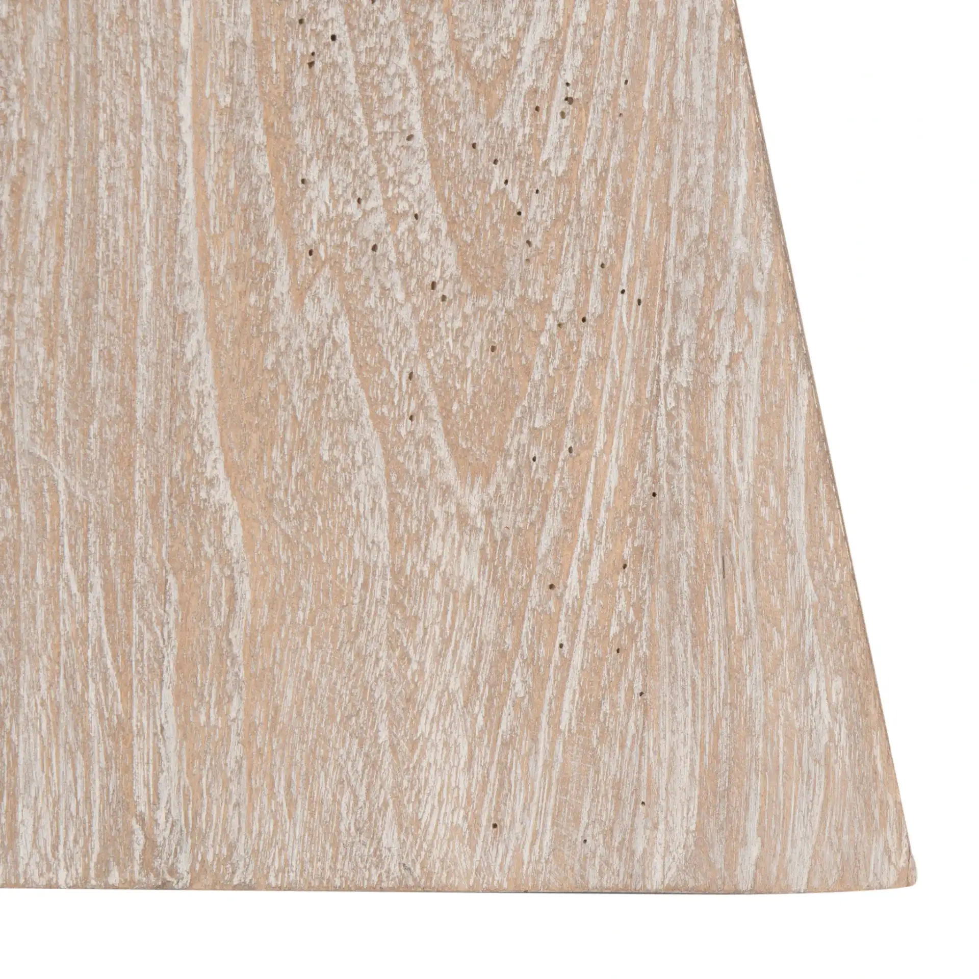 Noatak Side Table in Pickled Oak, detail view