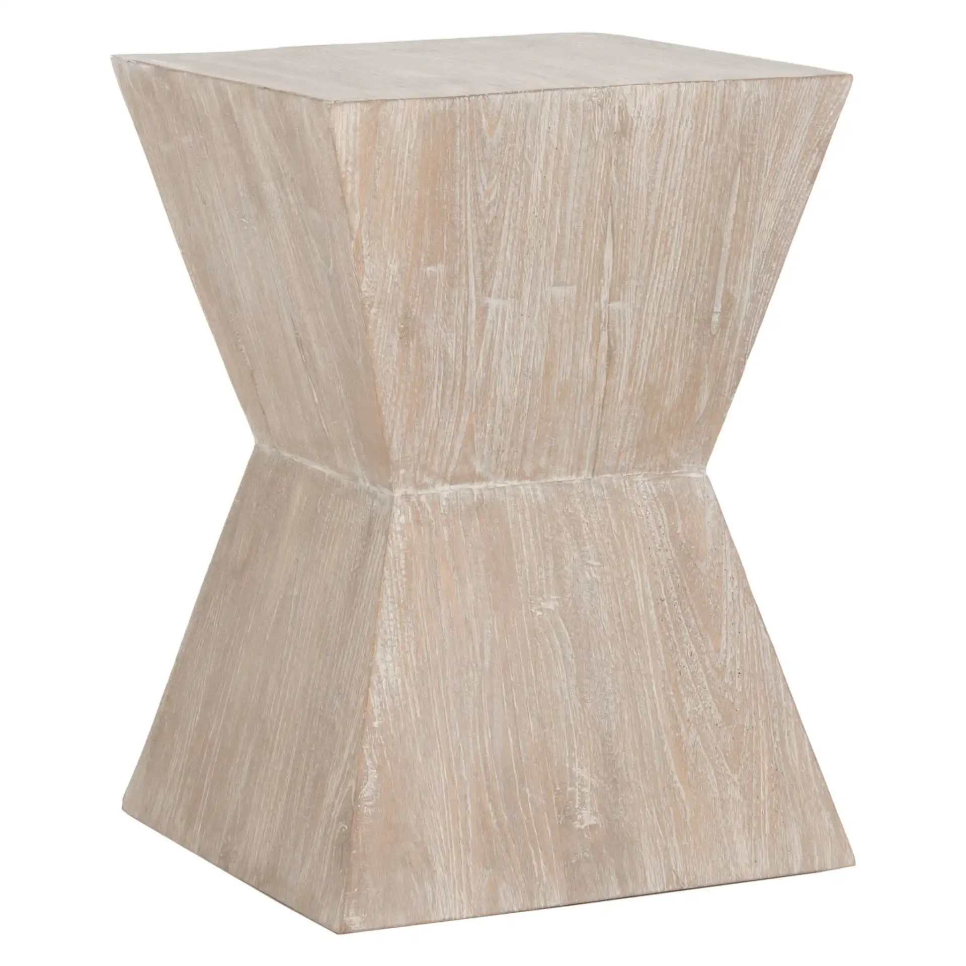 Noatak Side Table in Pickled Oak, detail view