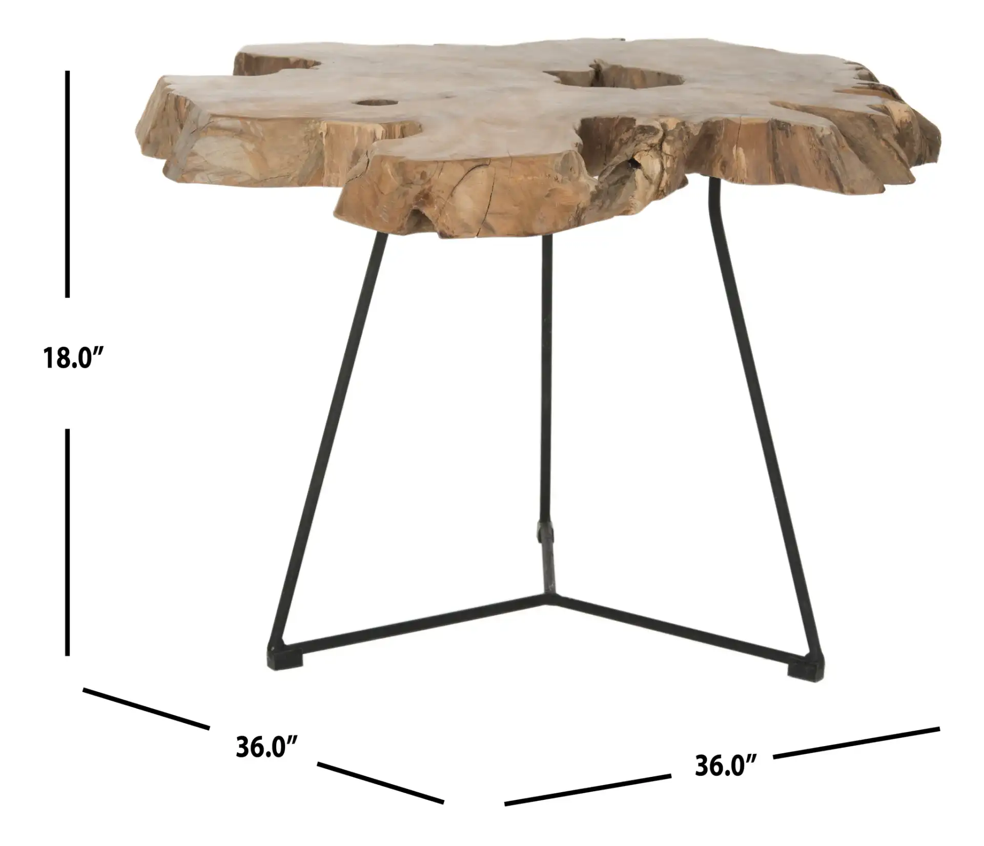 Babylon Coffee Table in Natural, detail view
