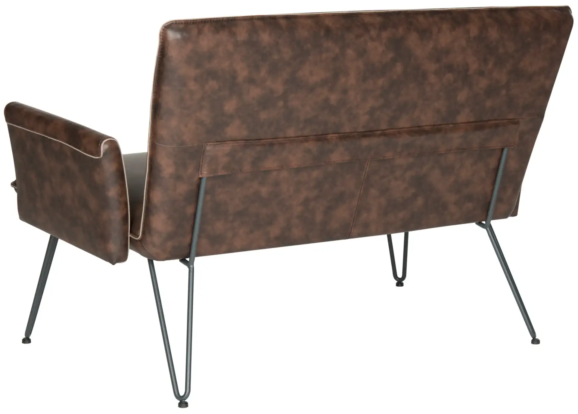 Johannes Settee in Antique Brown, detail view