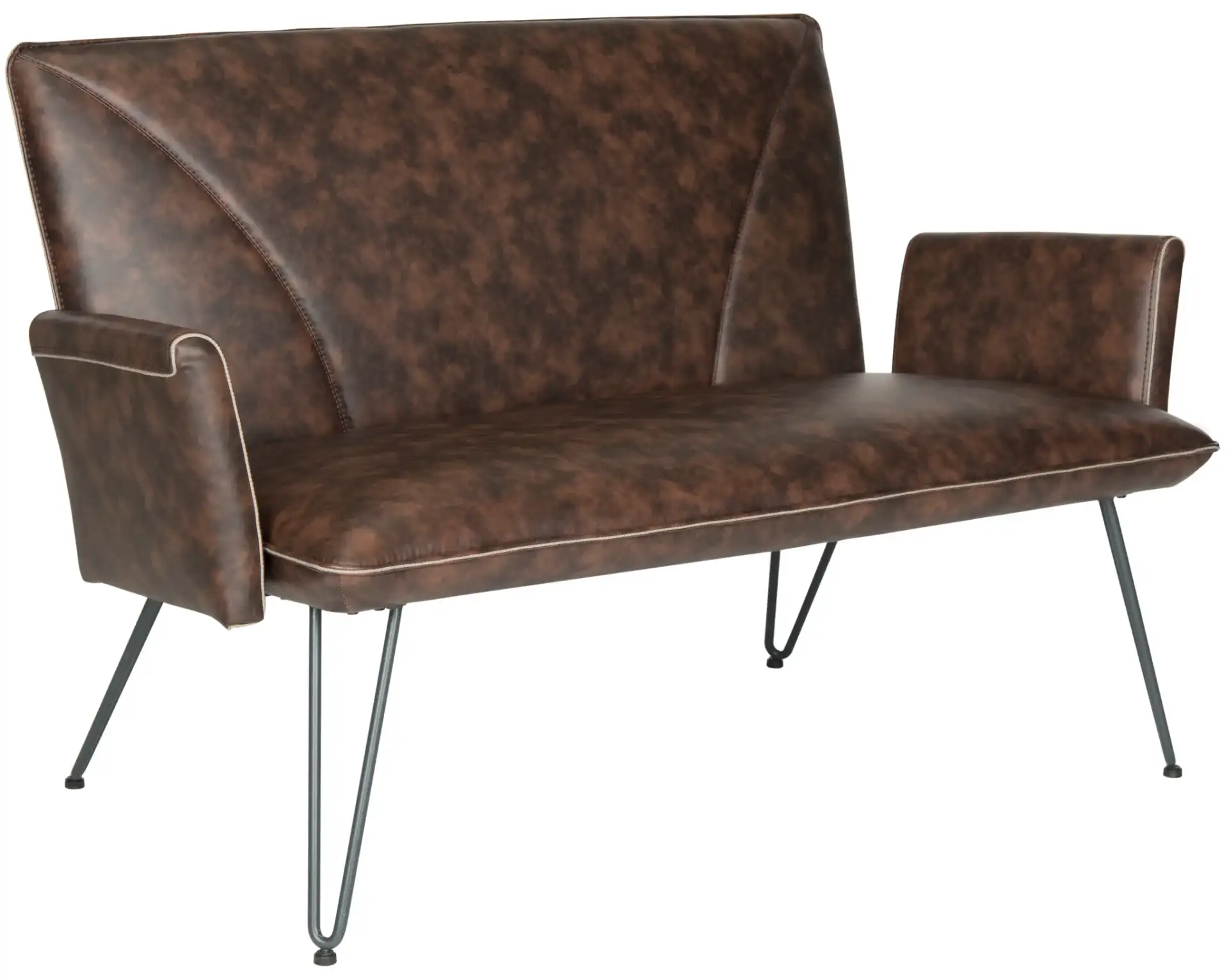 Johannes Settee in Antique Brown, detail view