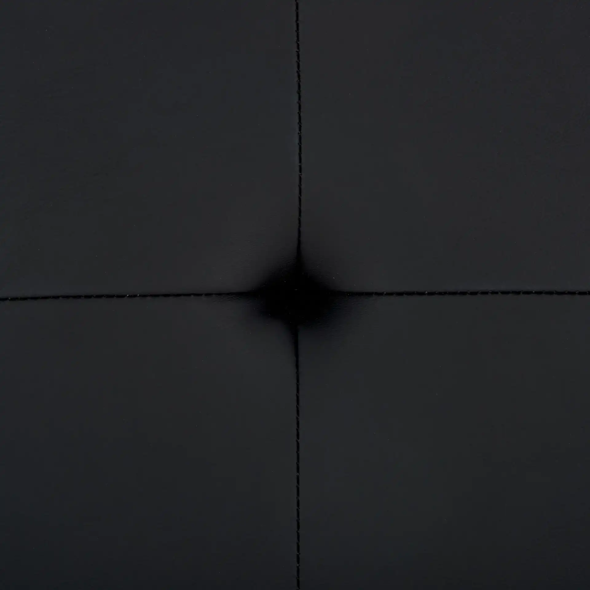 Sienna Ottoman in Black, detail view