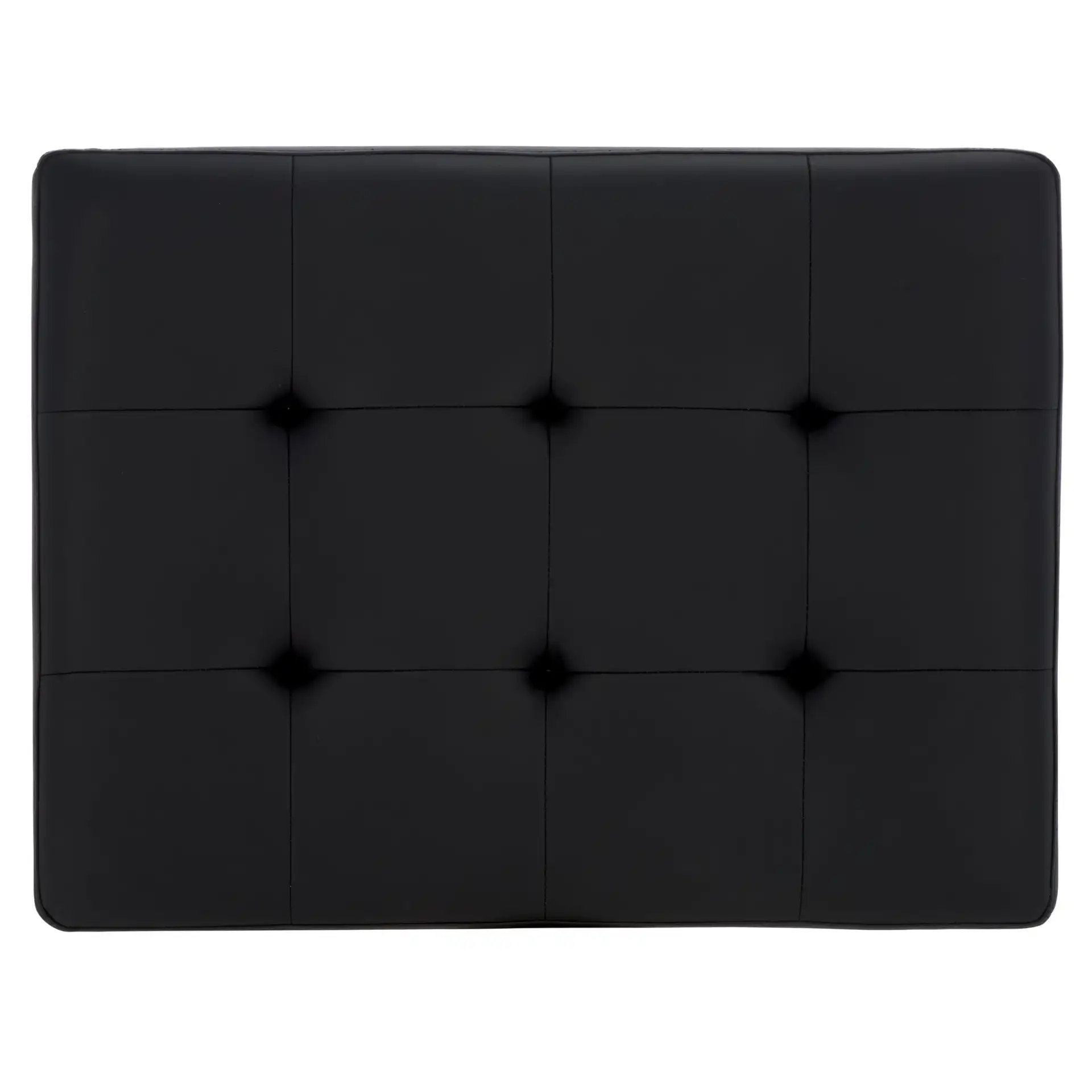 Sienna Ottoman in Black, detail view