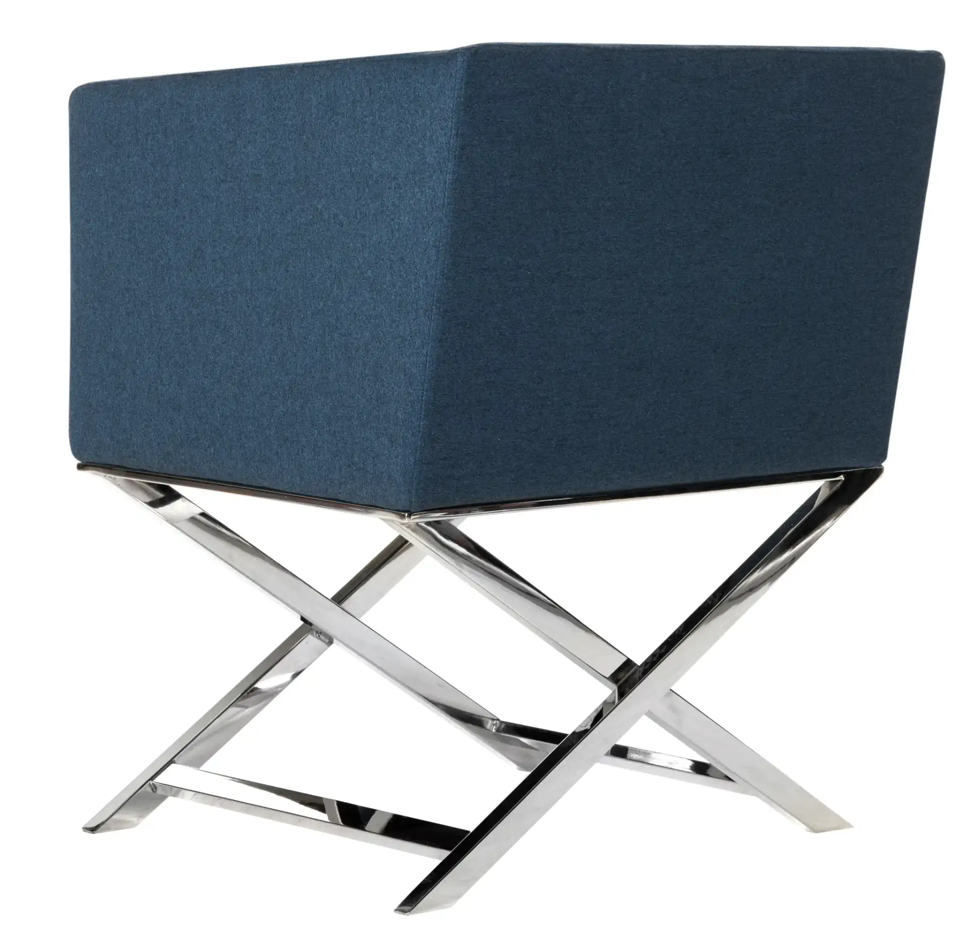Celine Chair in Navy Blue / Chrome, detail view