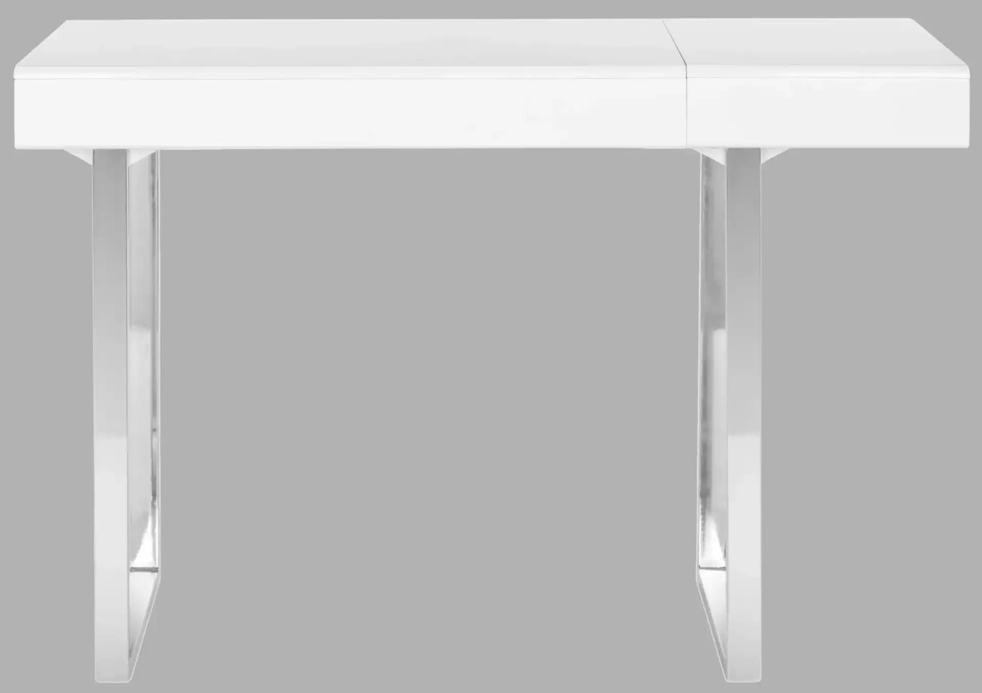 Berkley Desk in White / Chrome, detail view
