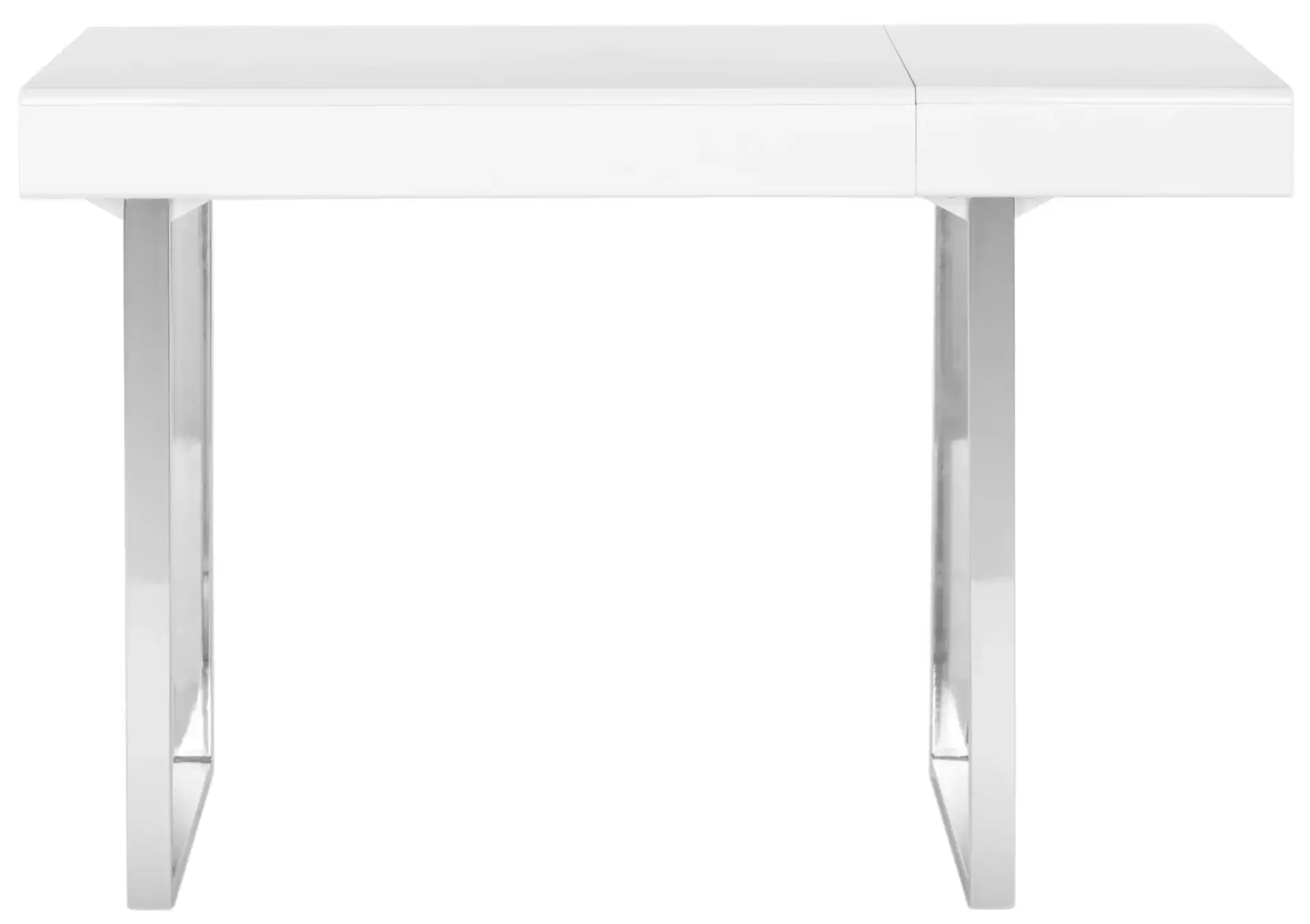 Berkley Desk in White / Chrome, detail view