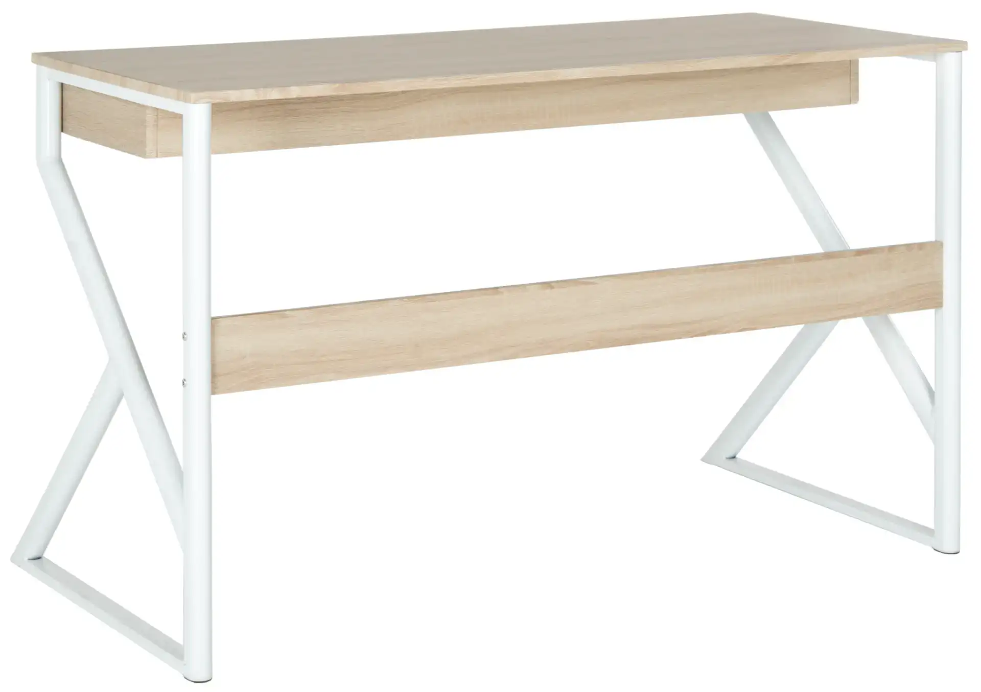 Bryant Computer Desk in Natural / White, detail view