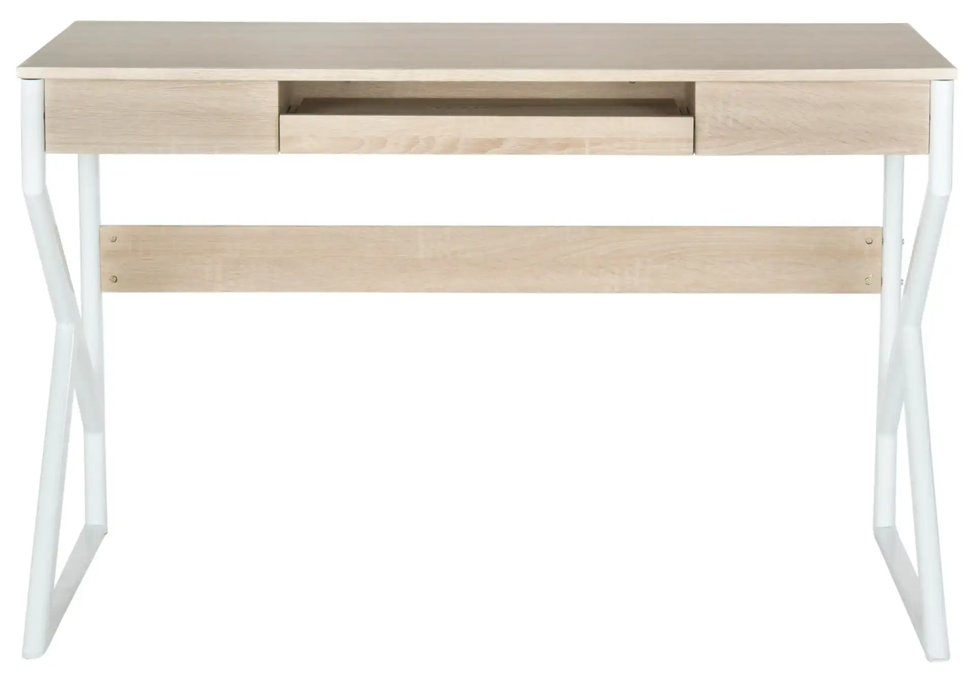 Bryant Computer Desk in Natural / White, detail view