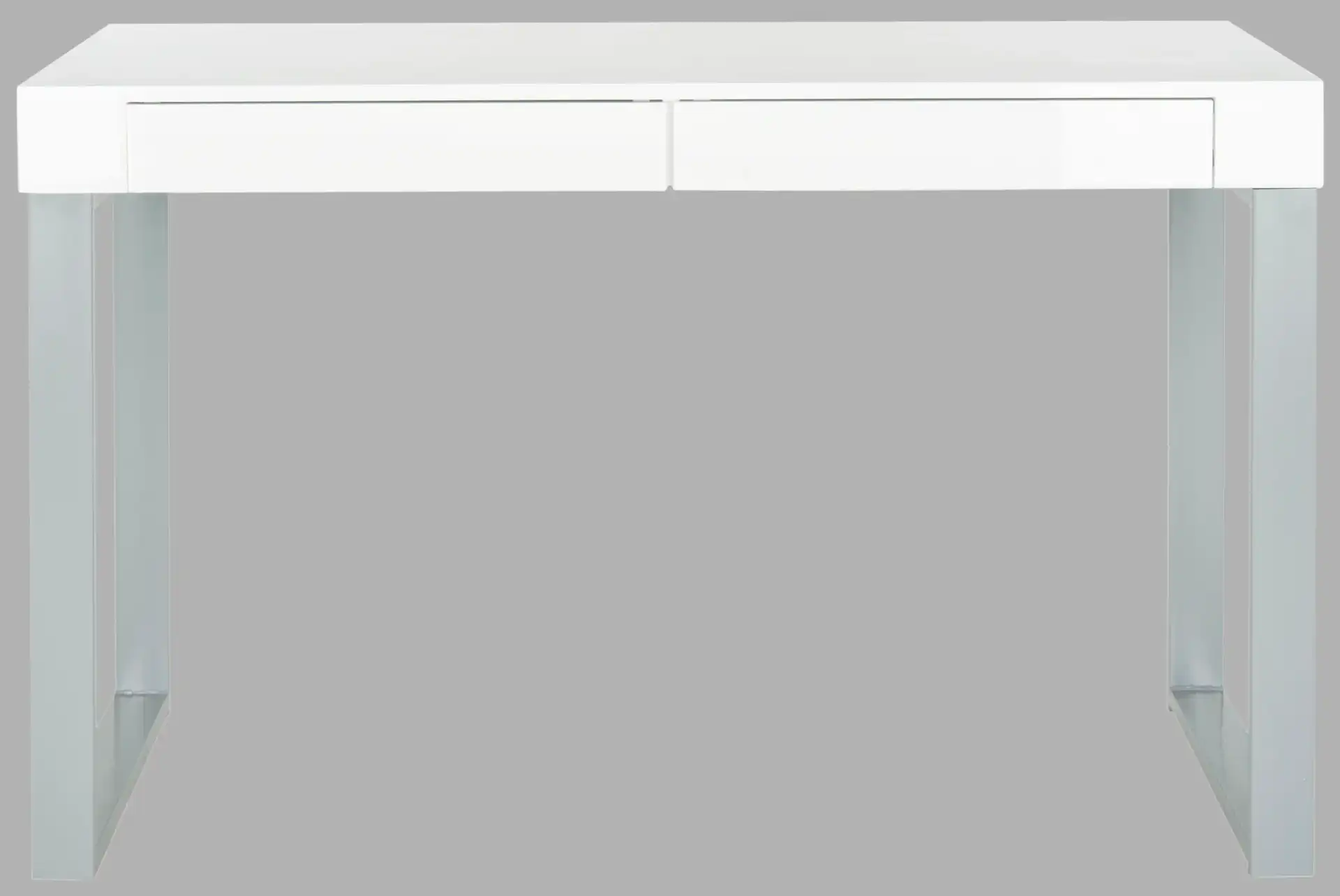 Barton Desk in White / Gray, detail view