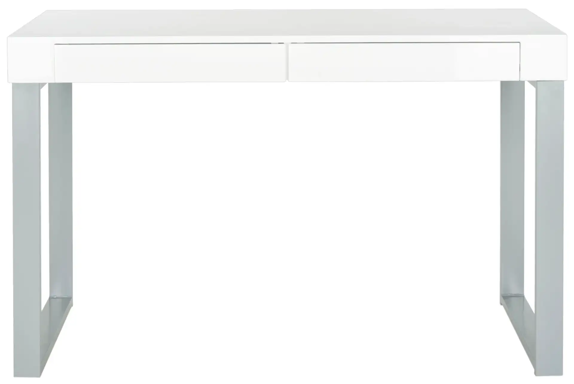 Barton Desk in White / Gray, detail view