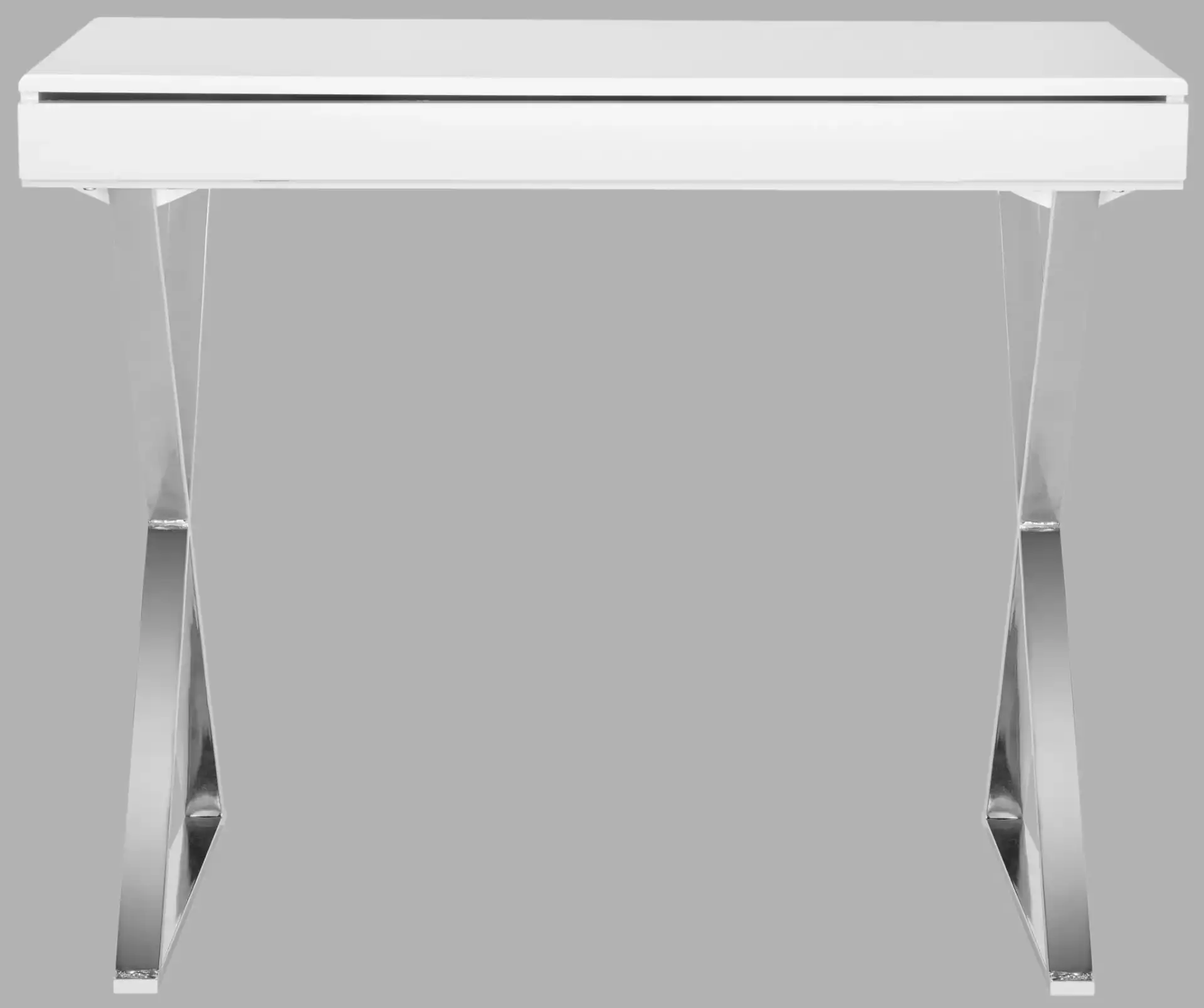 Gordon Desk in White / Chrome, detail view