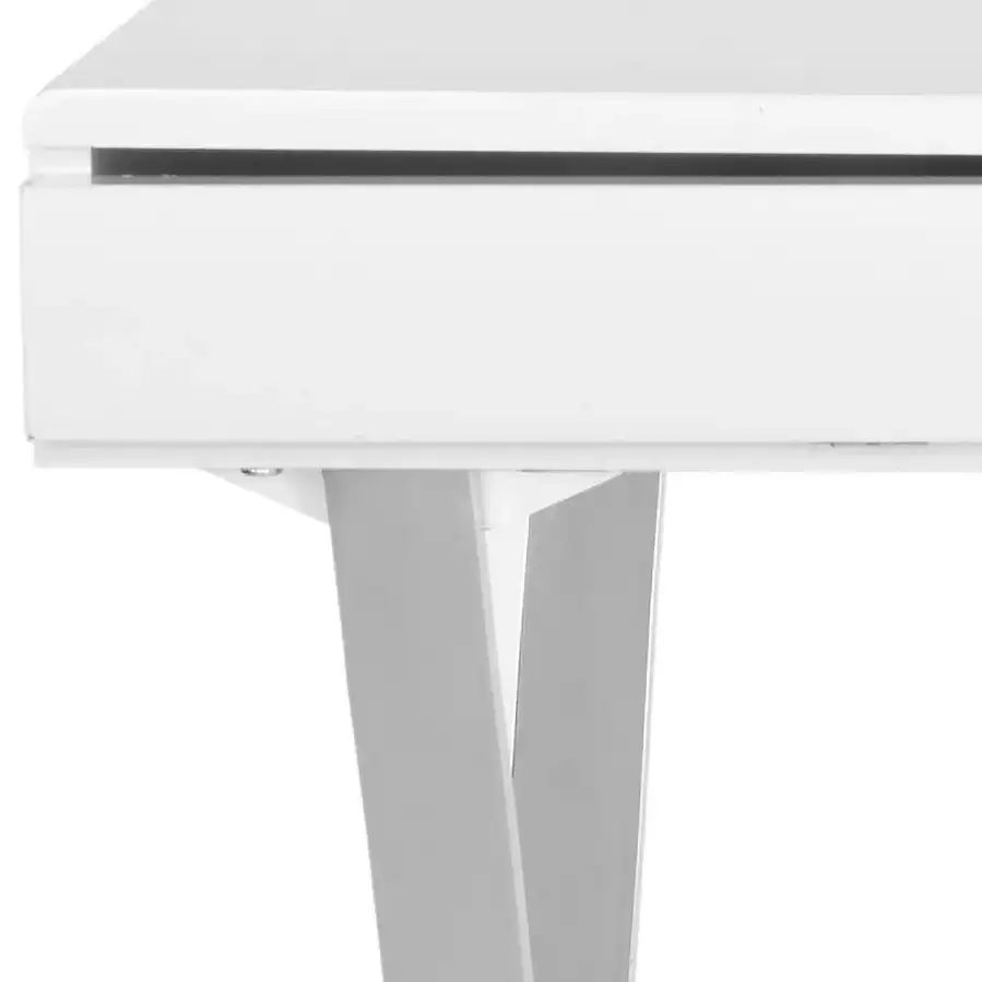 Gordon Desk in White / Chrome, detail view