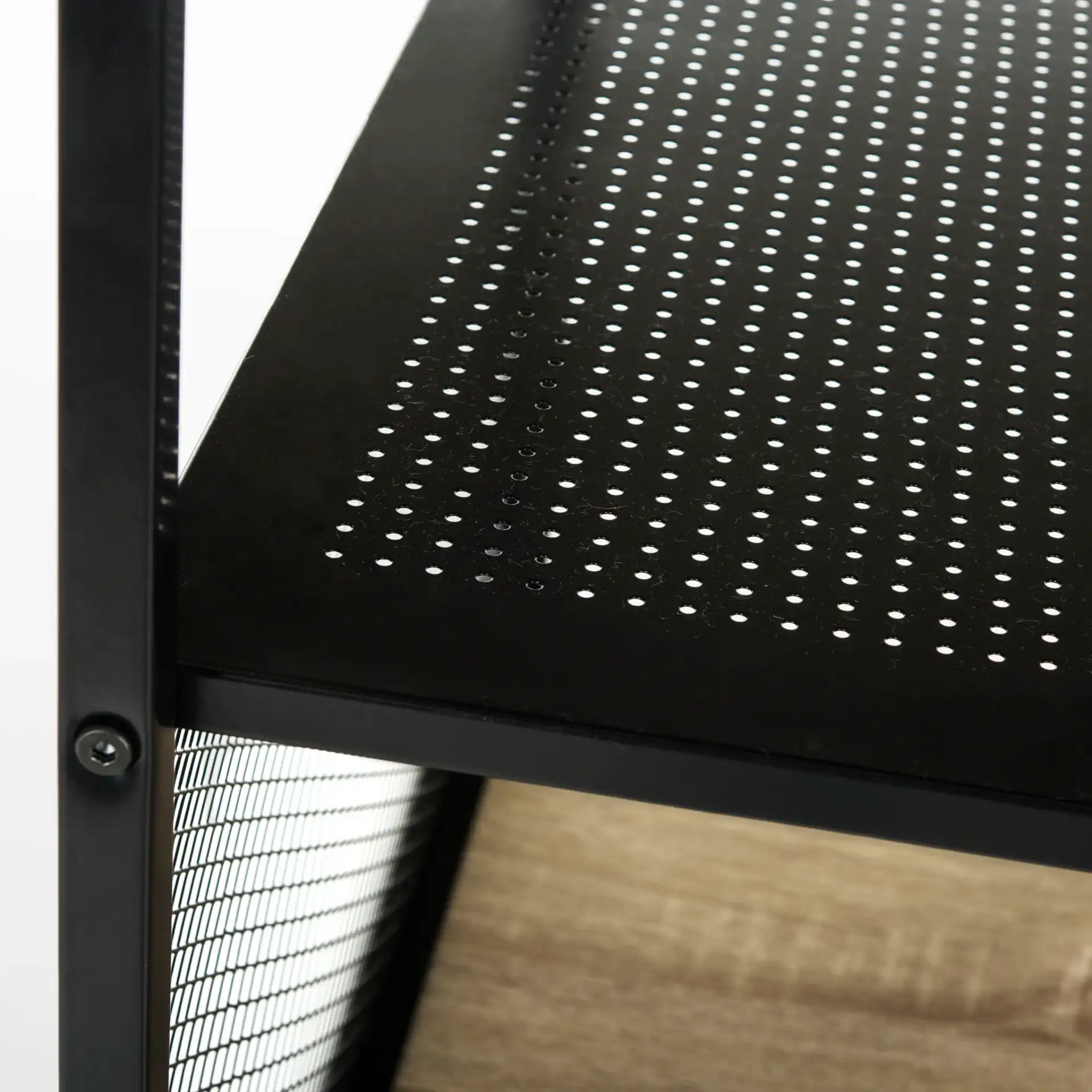Aba Writing Desk in Black in a styled room