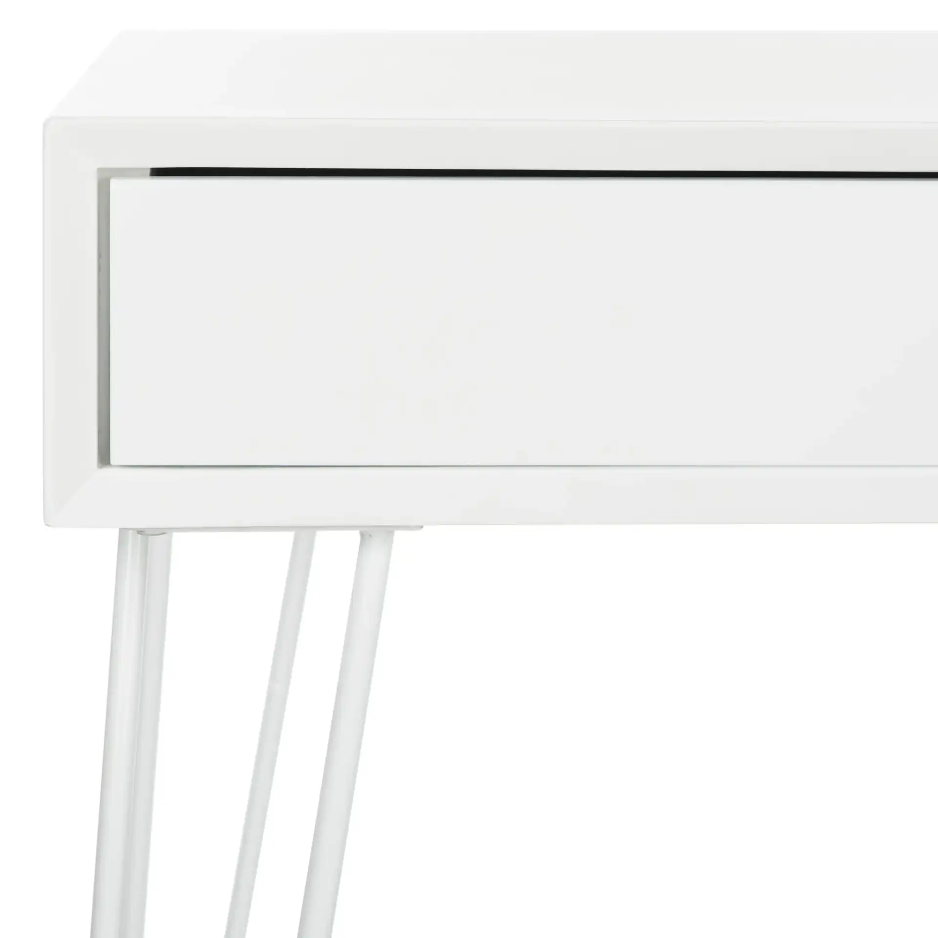 Cade Desk in White in a styled room
