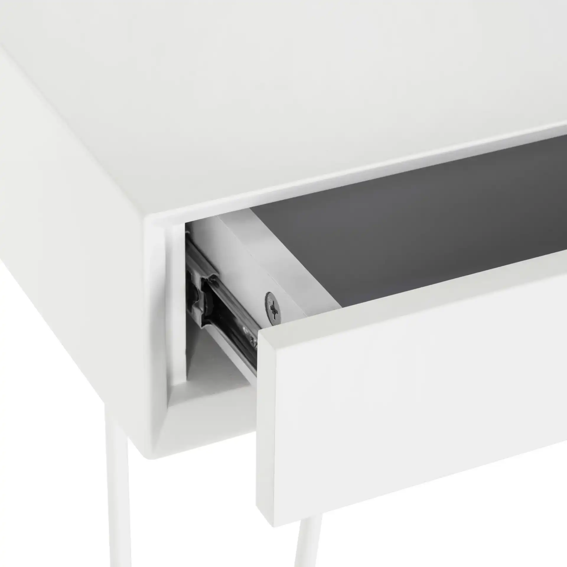 Cade Desk in White in a styled room