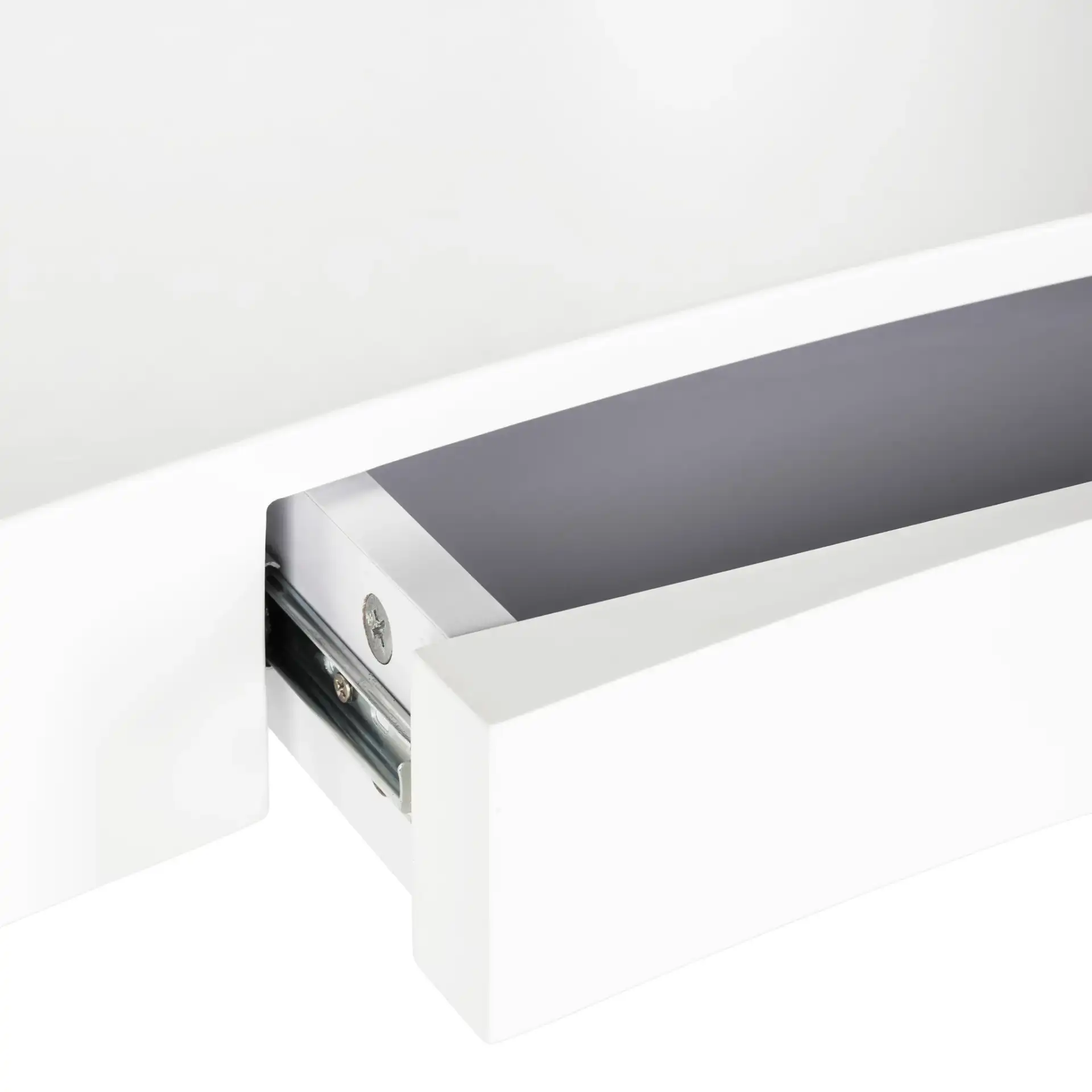 Madan Desk in White in a styled room