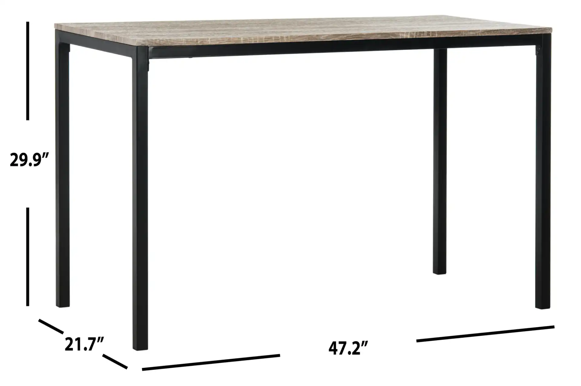 Janison Desk in Brown, detail view