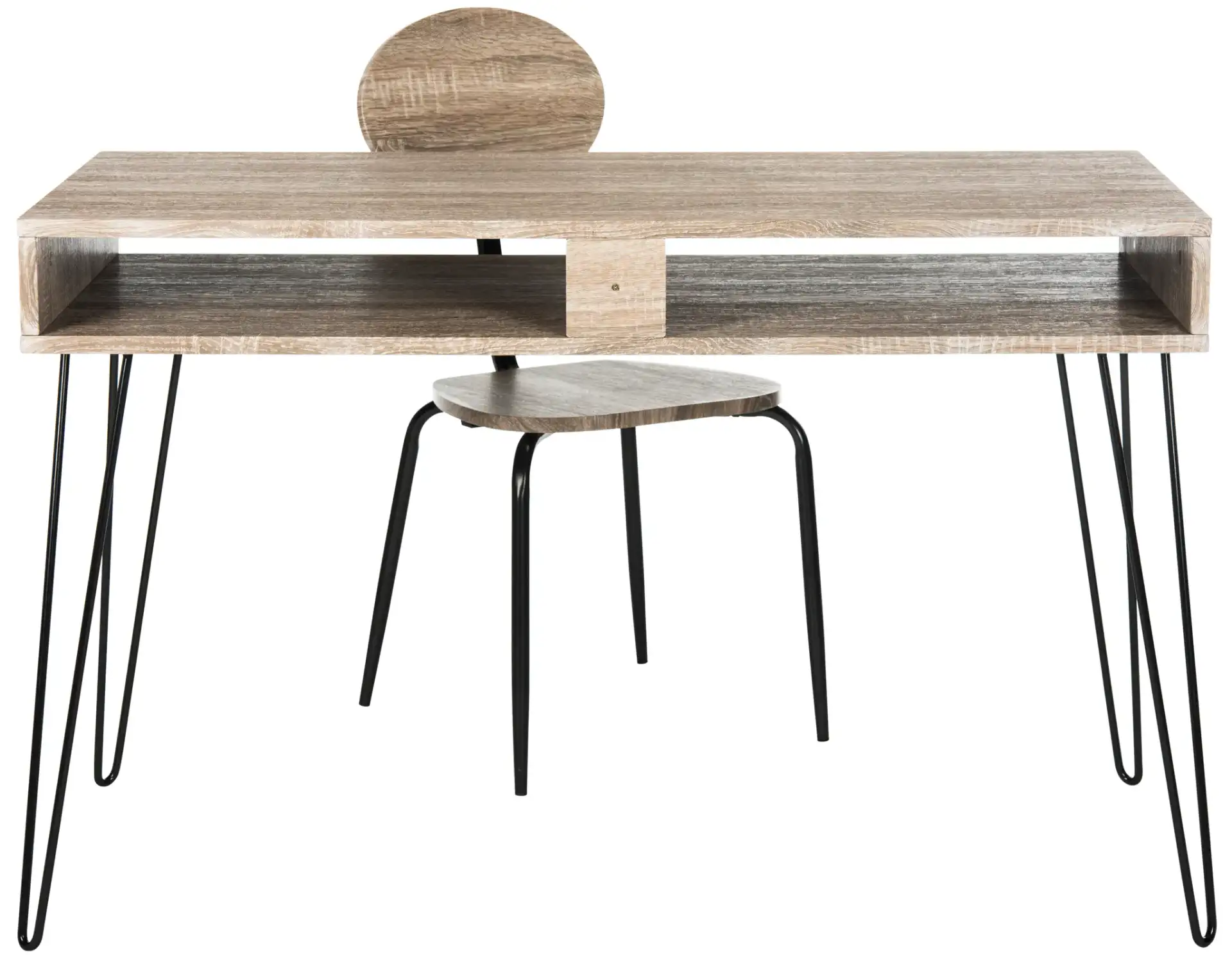 Winta Desk And Chair in Gray, detail view